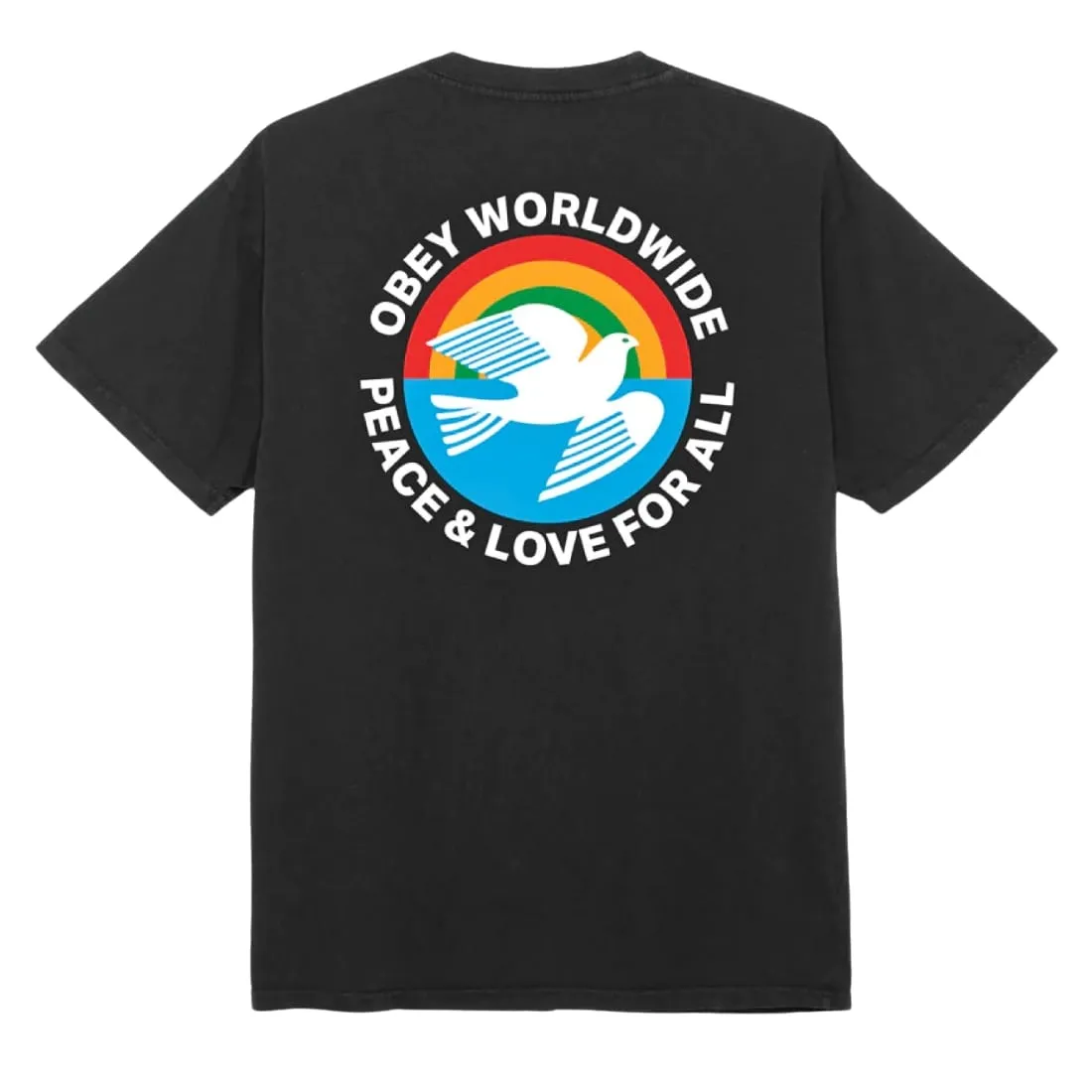 Obey Peace & Love For All T-Shirt - Pigment Vintage Black