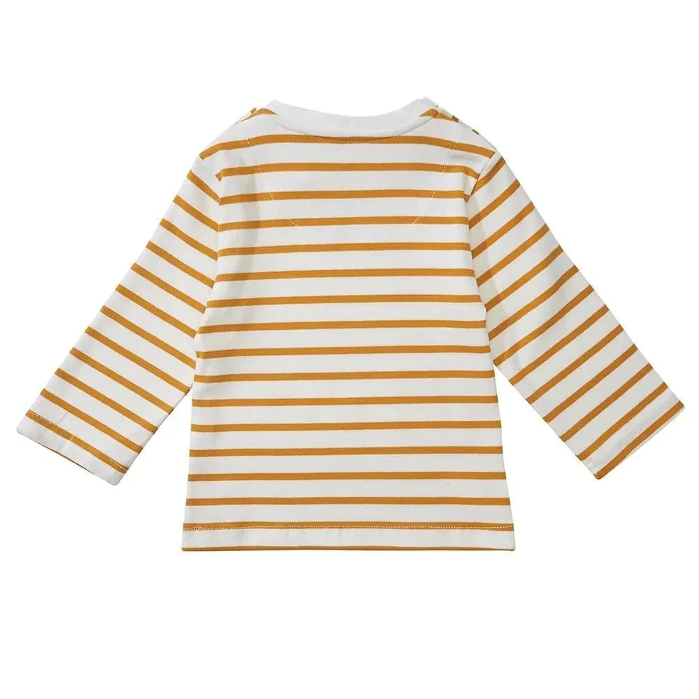Ochre Breton Stripe Top