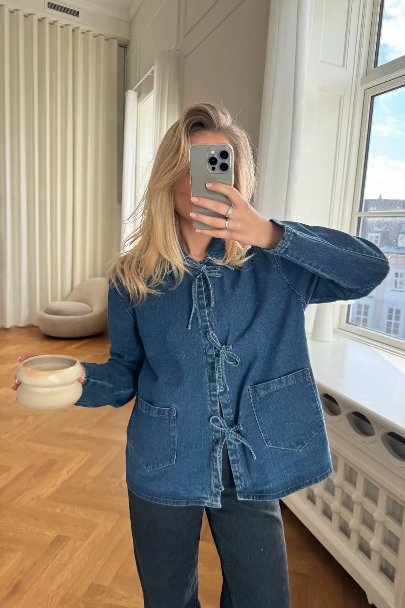 ONLThille Jakke - Mørkeblå Denim