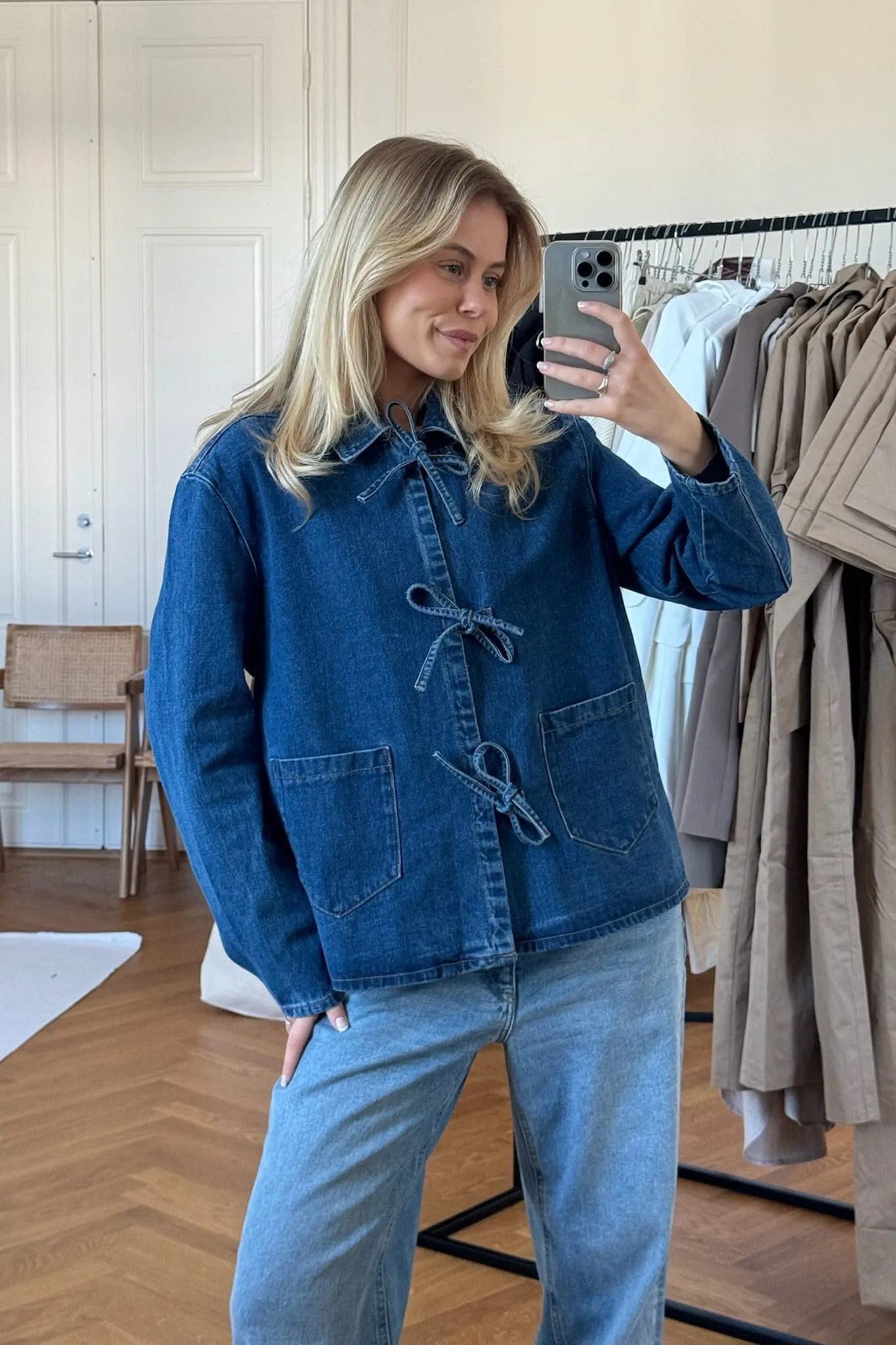 ONLThille Jakke - Mørkeblå Denim