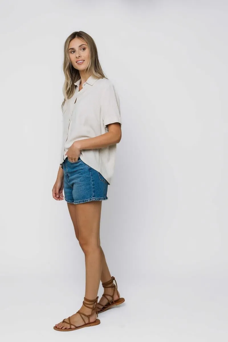 Orb Nina Roll Cuff Short Sleeve Shirt