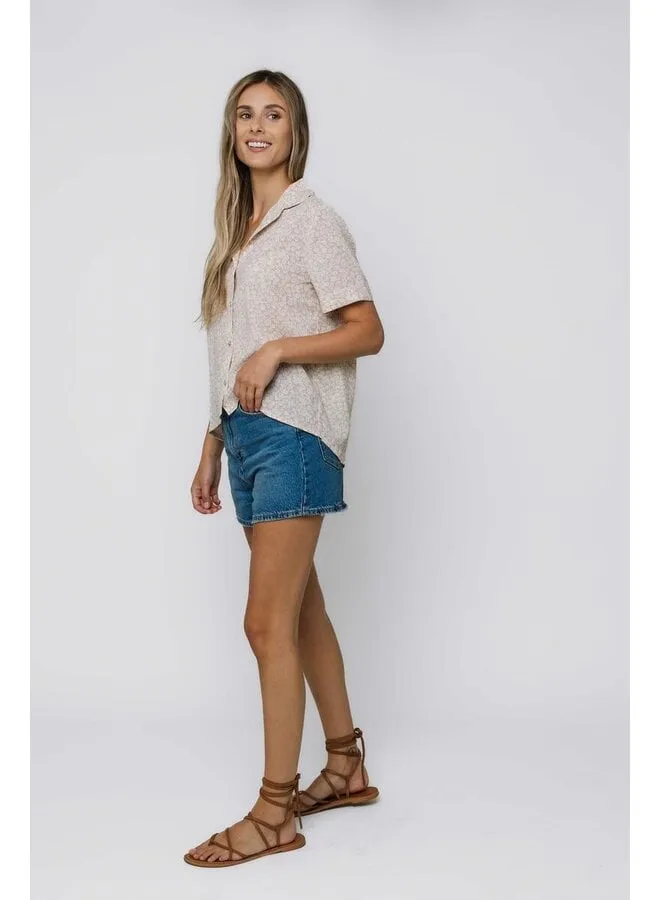 Orb Nina Roll Cuff Short Sleeve Shirt