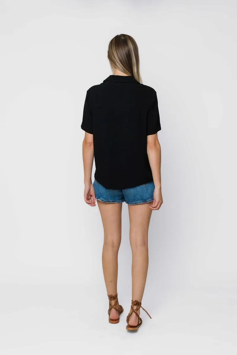 Orb Nina Roll Cuff Short Sleeve Shirt