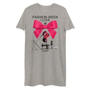 Organic cotton t-shirt dress 'Fashion Bow'