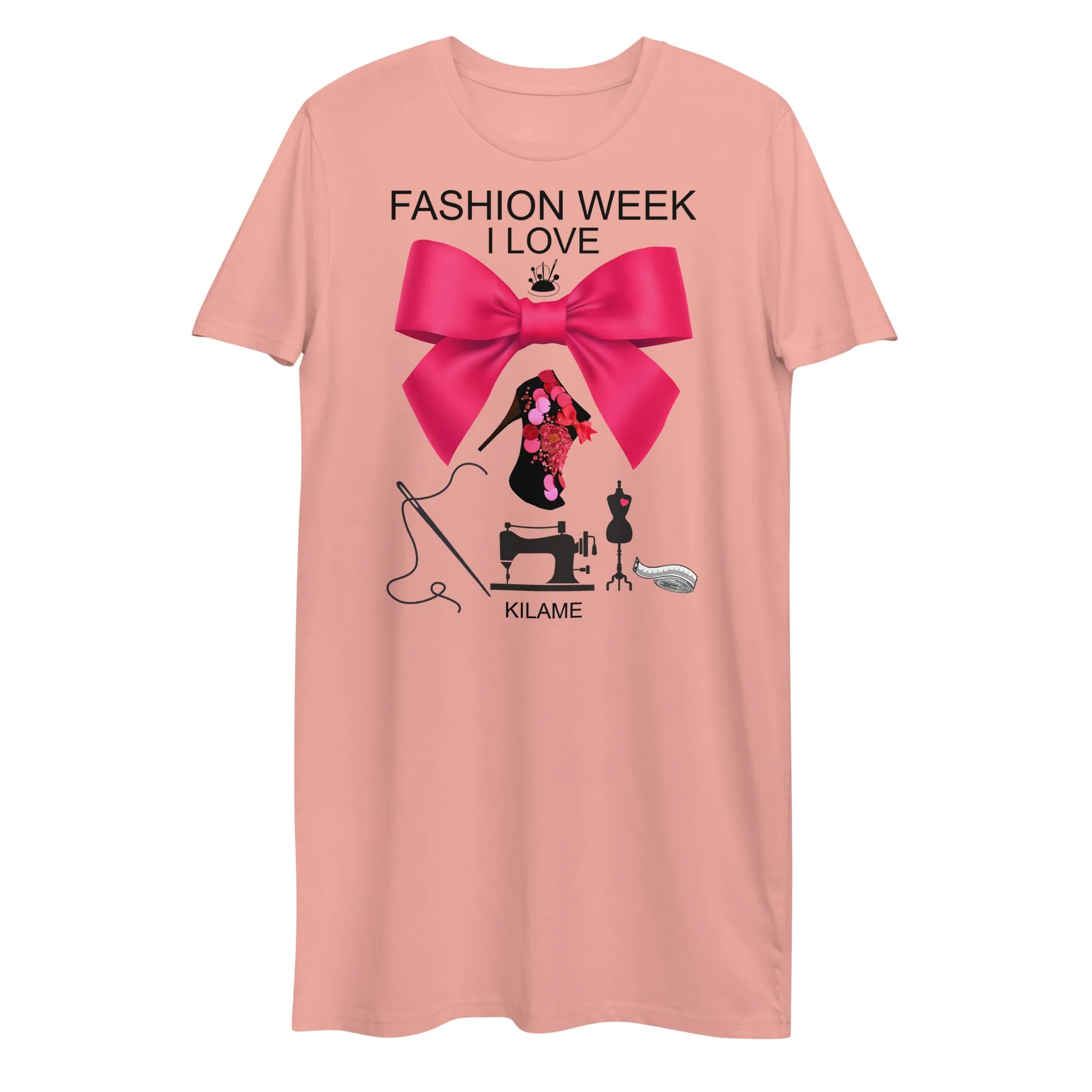 Organic cotton t-shirt dress 'Fashion Bow'