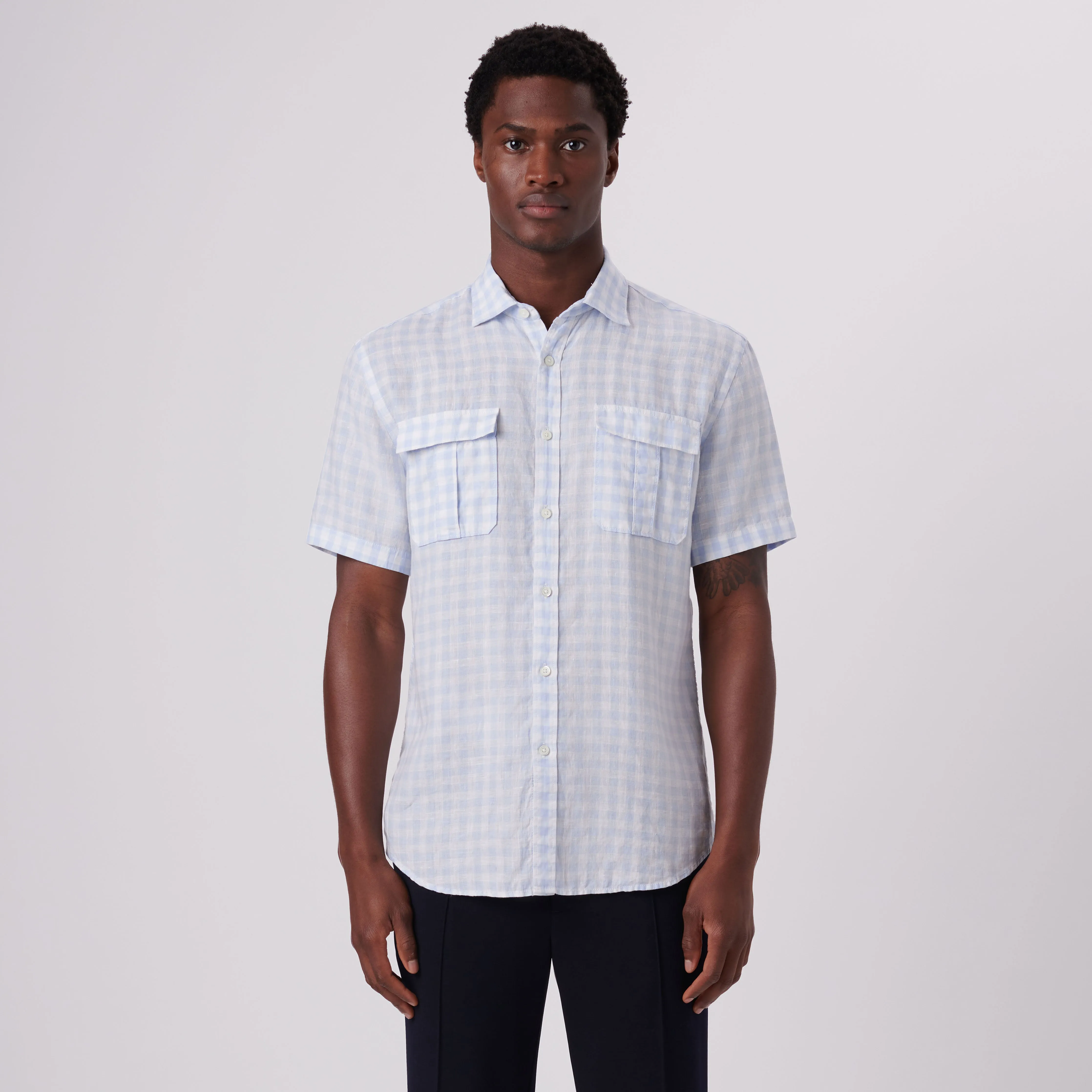 Orson Gingham Check Short Sleeve Shirt