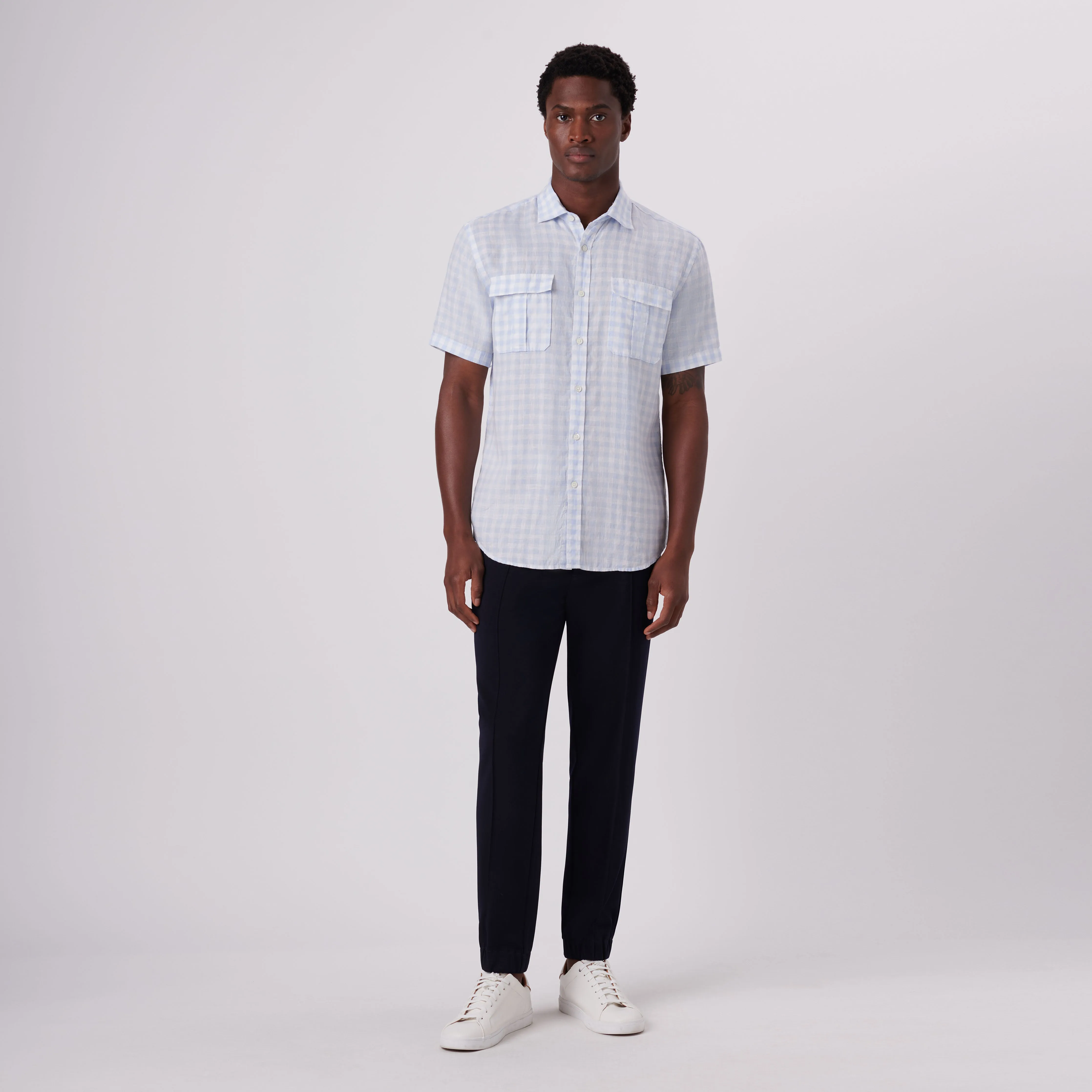 Orson Gingham Check Short Sleeve Shirt