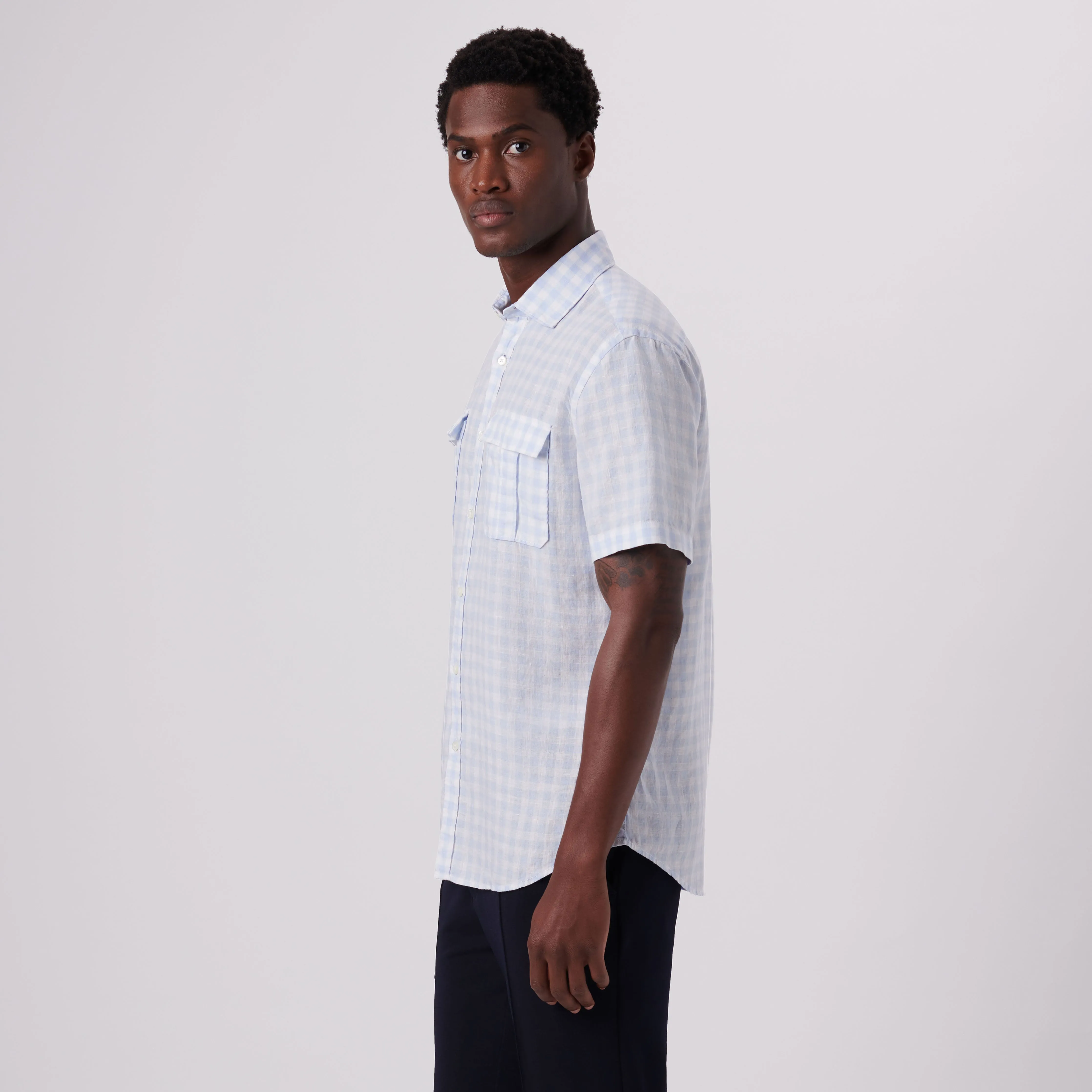 Orson Gingham Check Short Sleeve Shirt