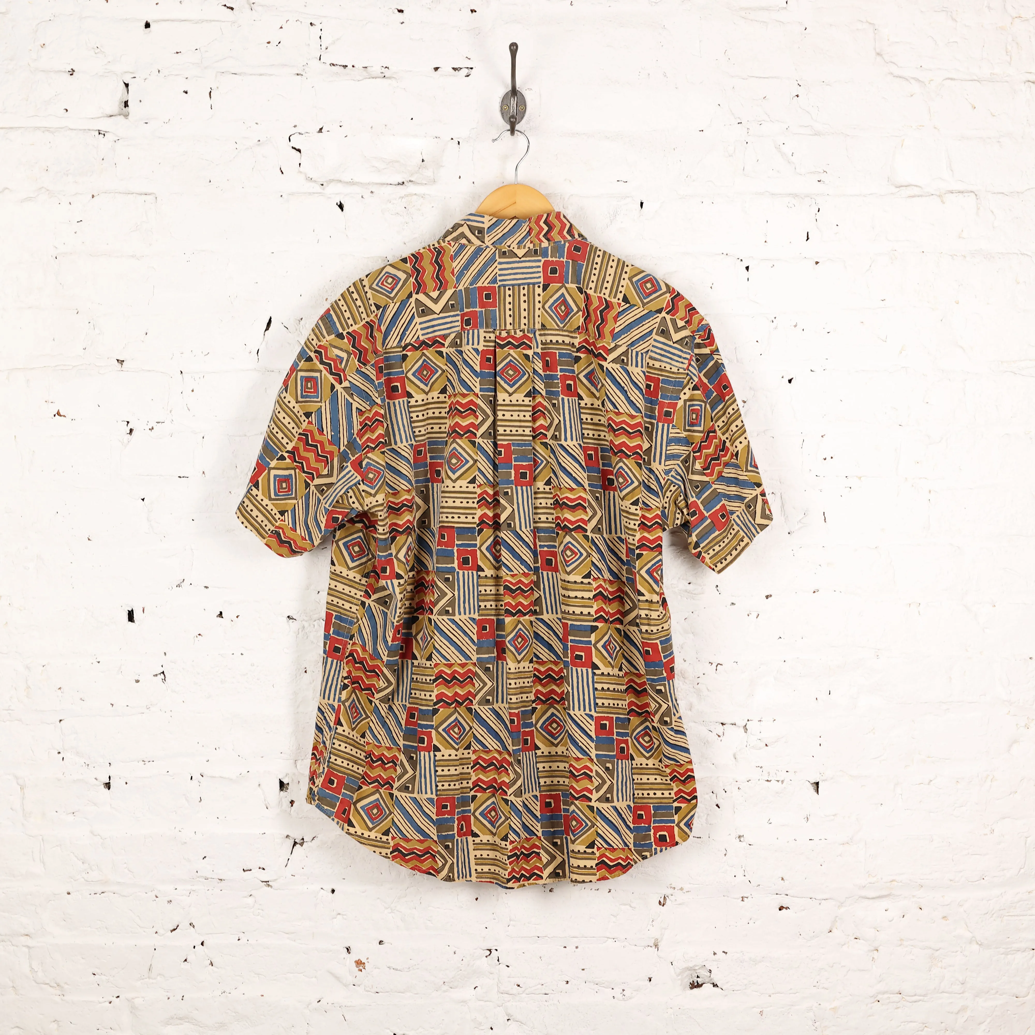 Orvis 90s Pattern Shirt Sleeve Shirt - Brown - XL