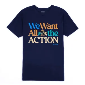 Outrank All the Action Navy Tee