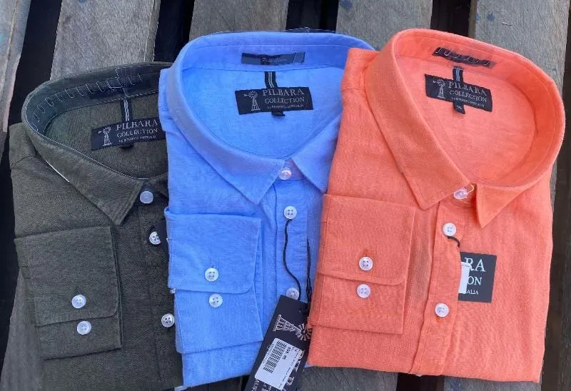 Pilbara Shirt Womens Linen Swiss Tab