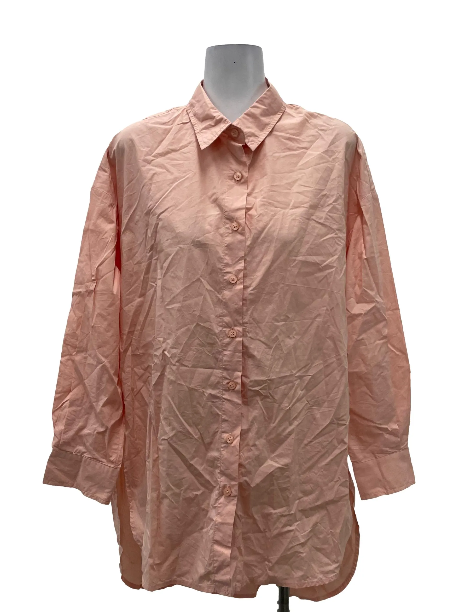 Pink Button Down Collar Shirt