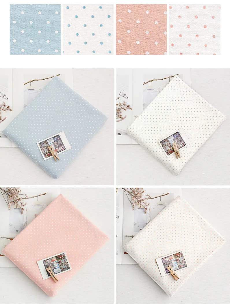 Polka Dots Cotton Knit - Pink Ground, Pink Dots, Blue Ground or Blue Dots - By the Yard 84756 81469-1