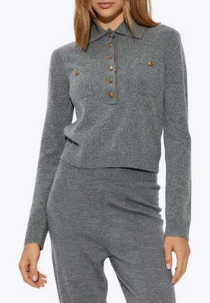 Polo Sweater in Wool and Cashmere