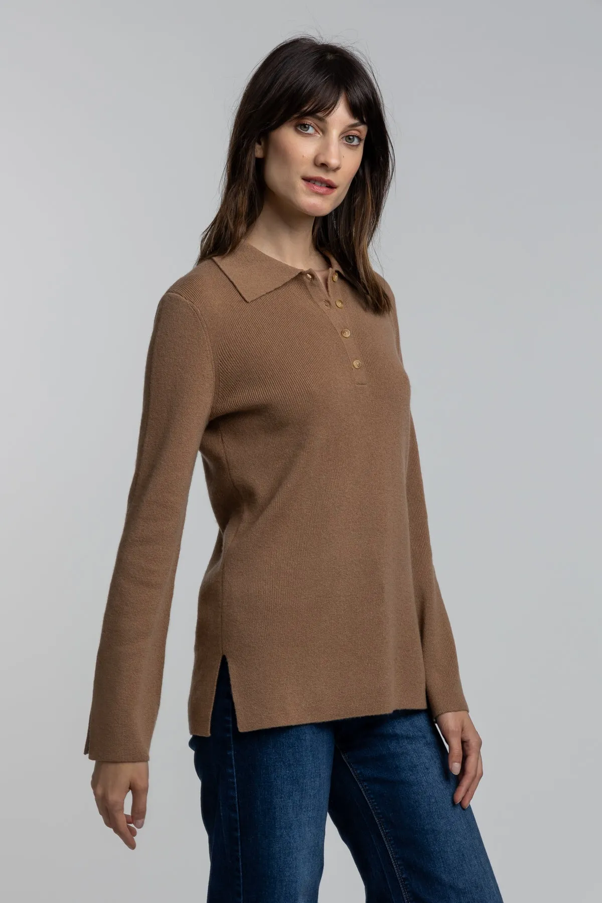 Polo Tunic Cashmere Sweater