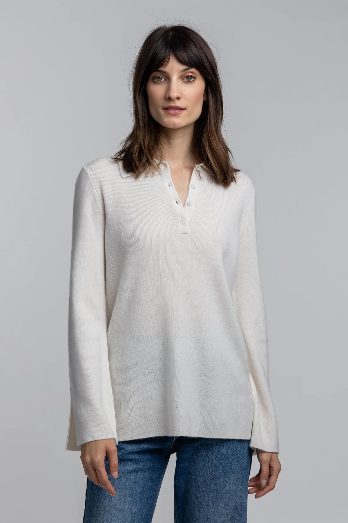 Polo Tunic Cashmere Sweater
