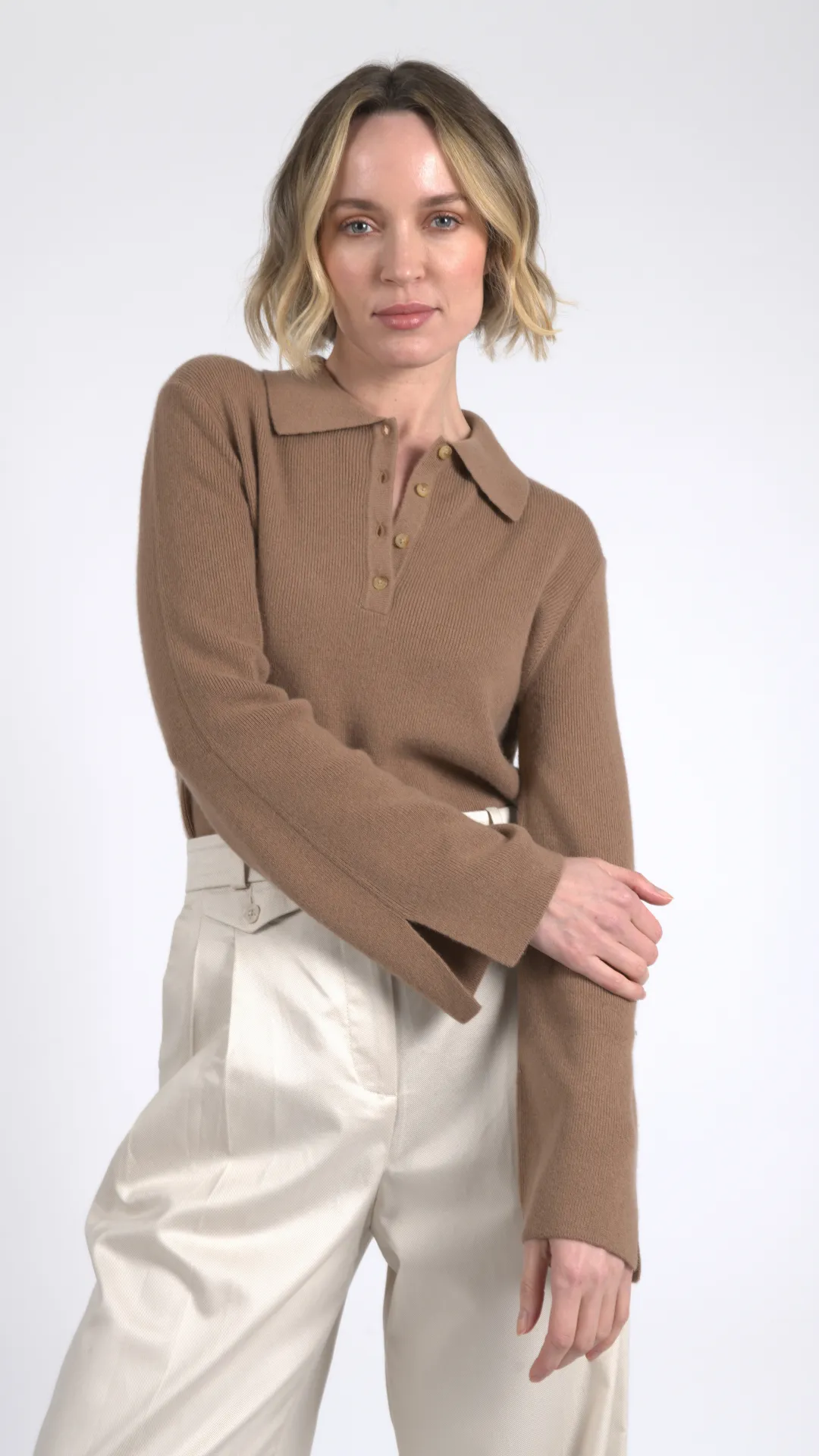 Polo Tunic Cashmere Sweater