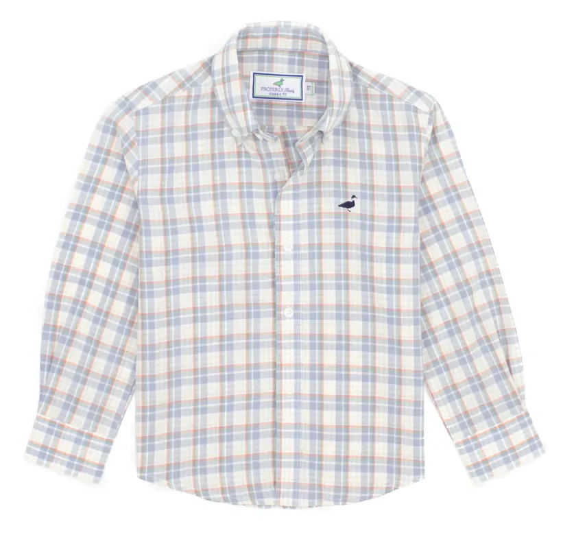 Properly Tied Boys Seasonal Sportshirt - Prairie Sky
