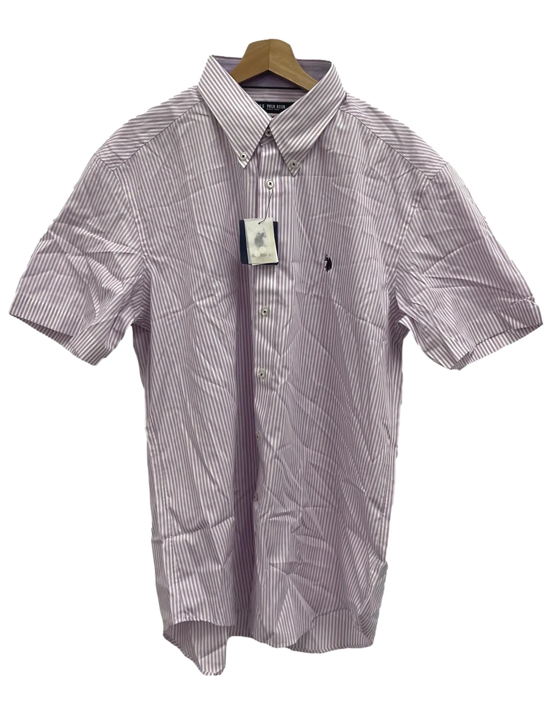 Purple Striped Button Down Shirt