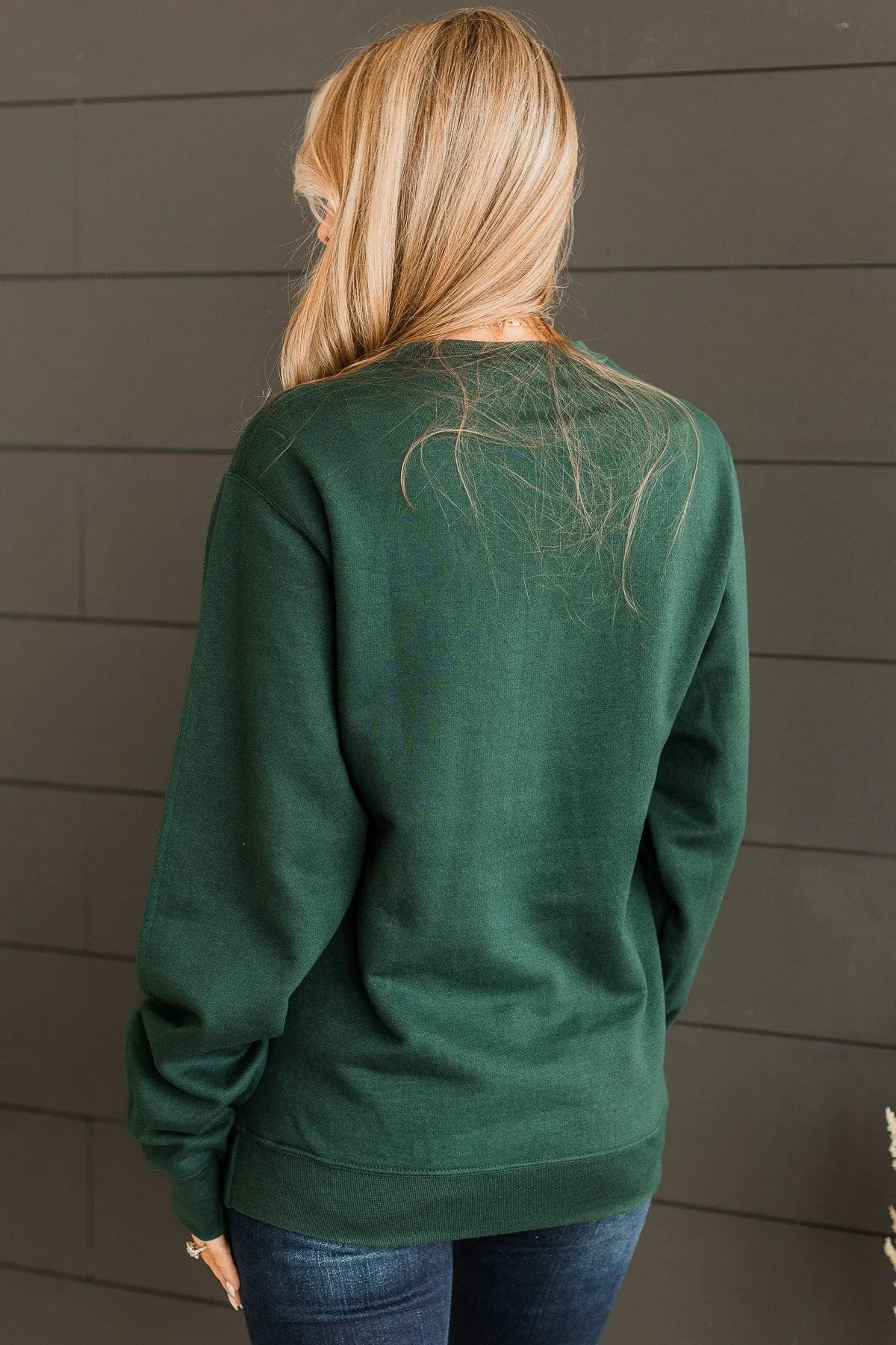 "Harvest Your Happiness" Crew Neck- Hunter Green