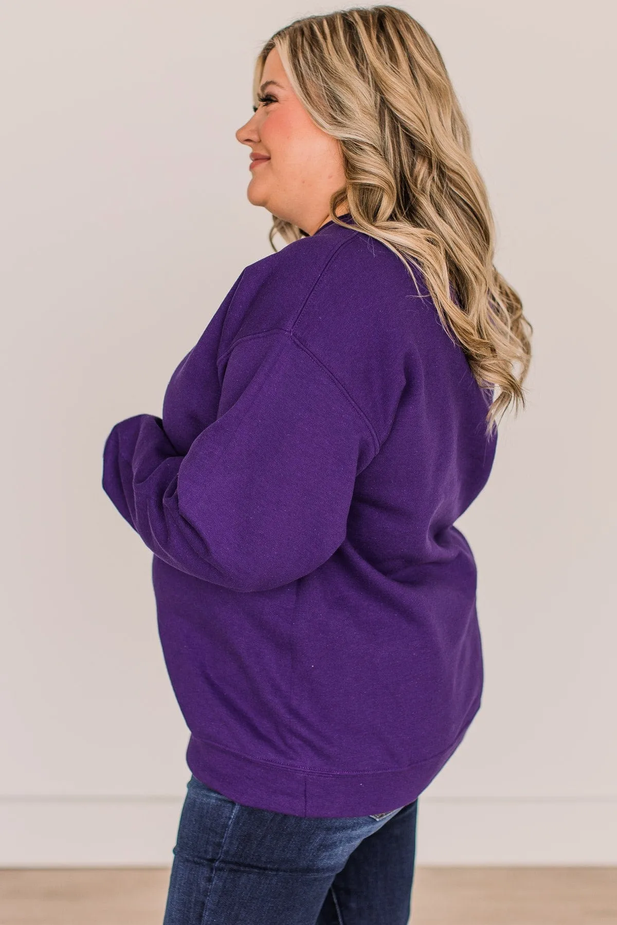 "Homebody" Crew Neck Pullover- Violet