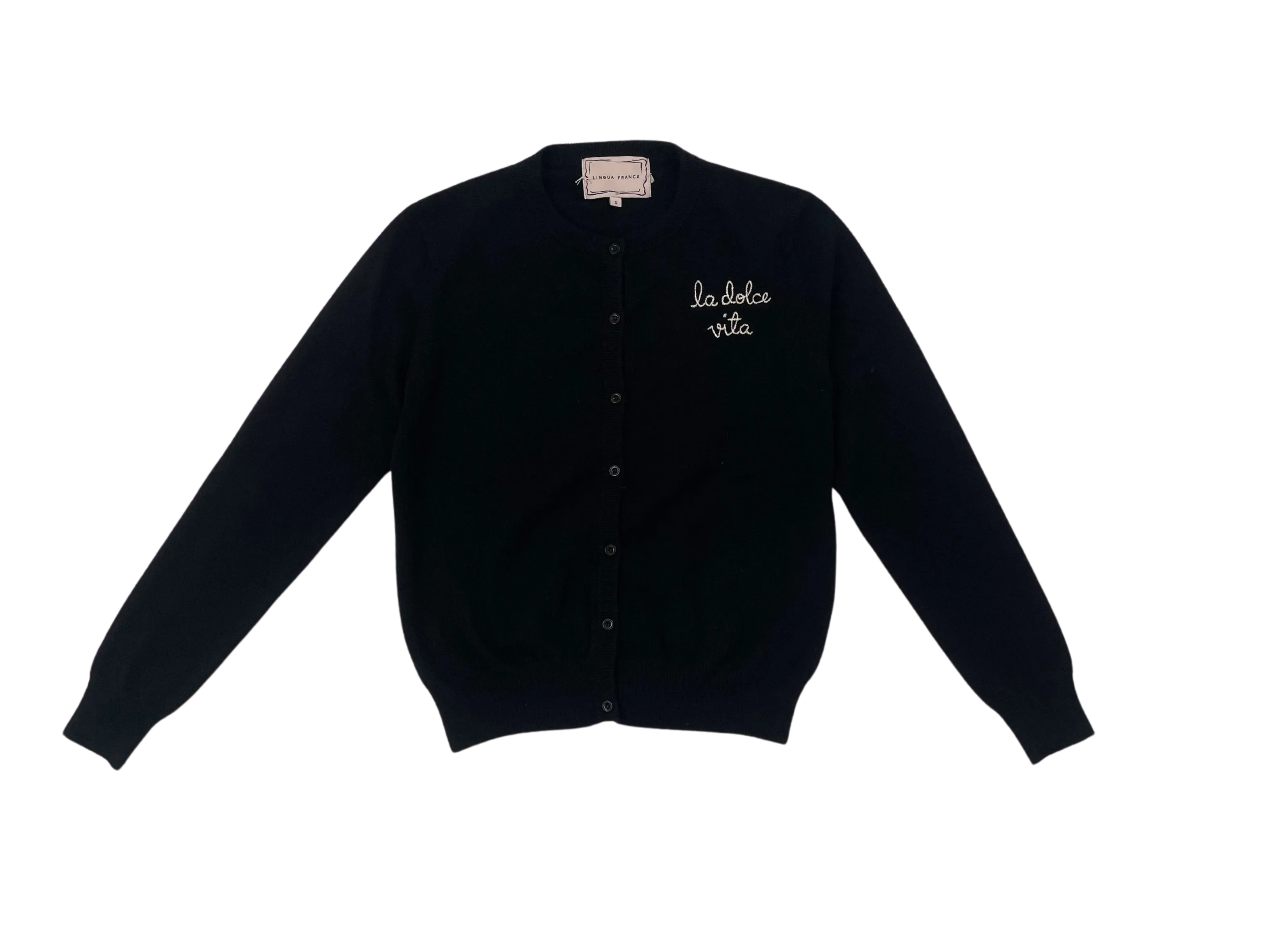"La Dolce Vita" Cardigan in Black