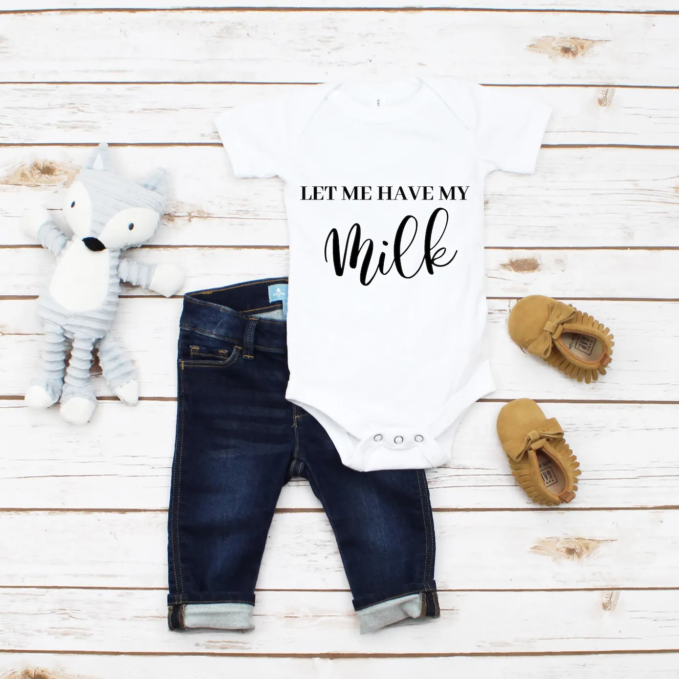 "Let me have my Milk" Baby Onesie