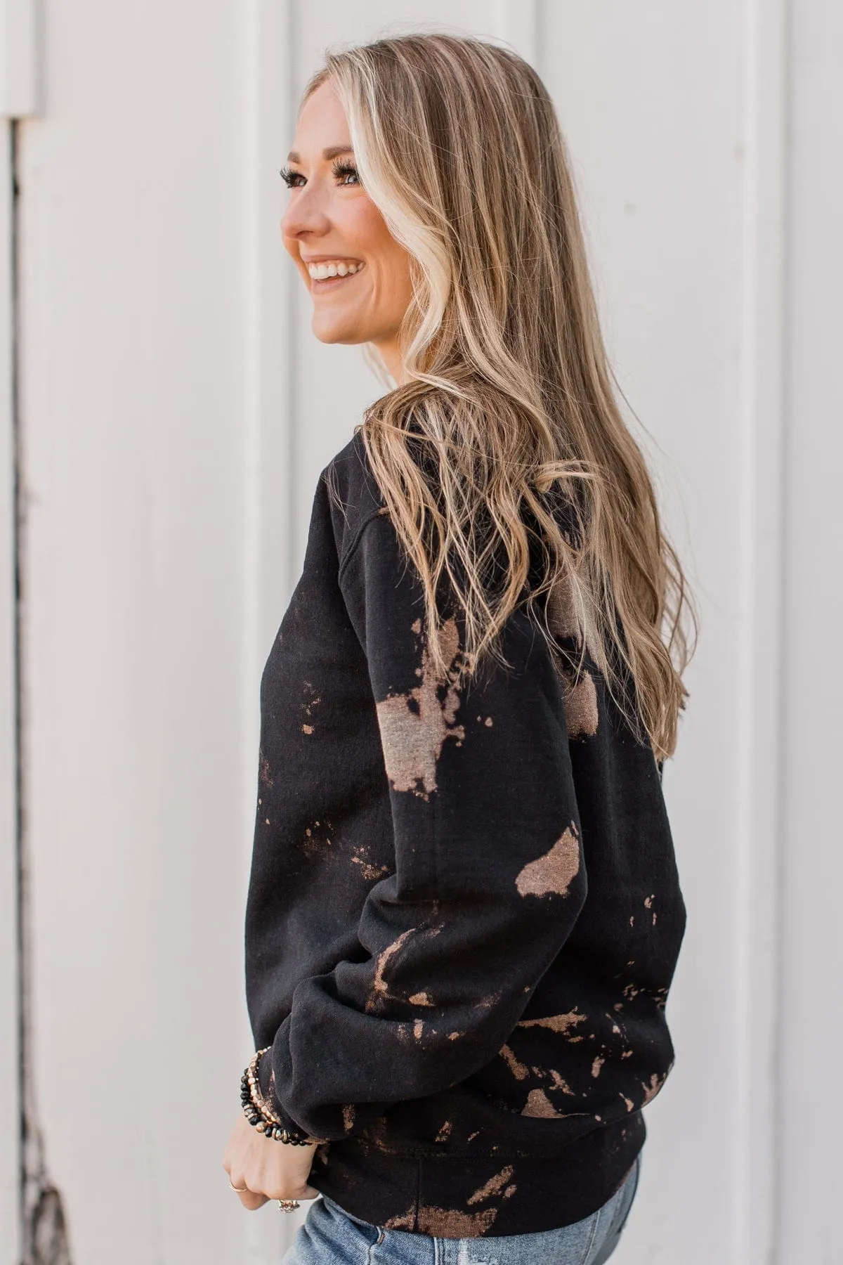 "Not A Morning Person" Crew Neck- Black