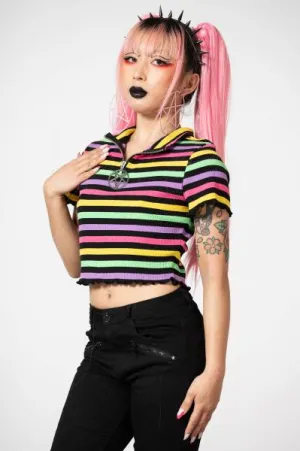 Rainbow Child Ribbed Crop Top - Rainbow -