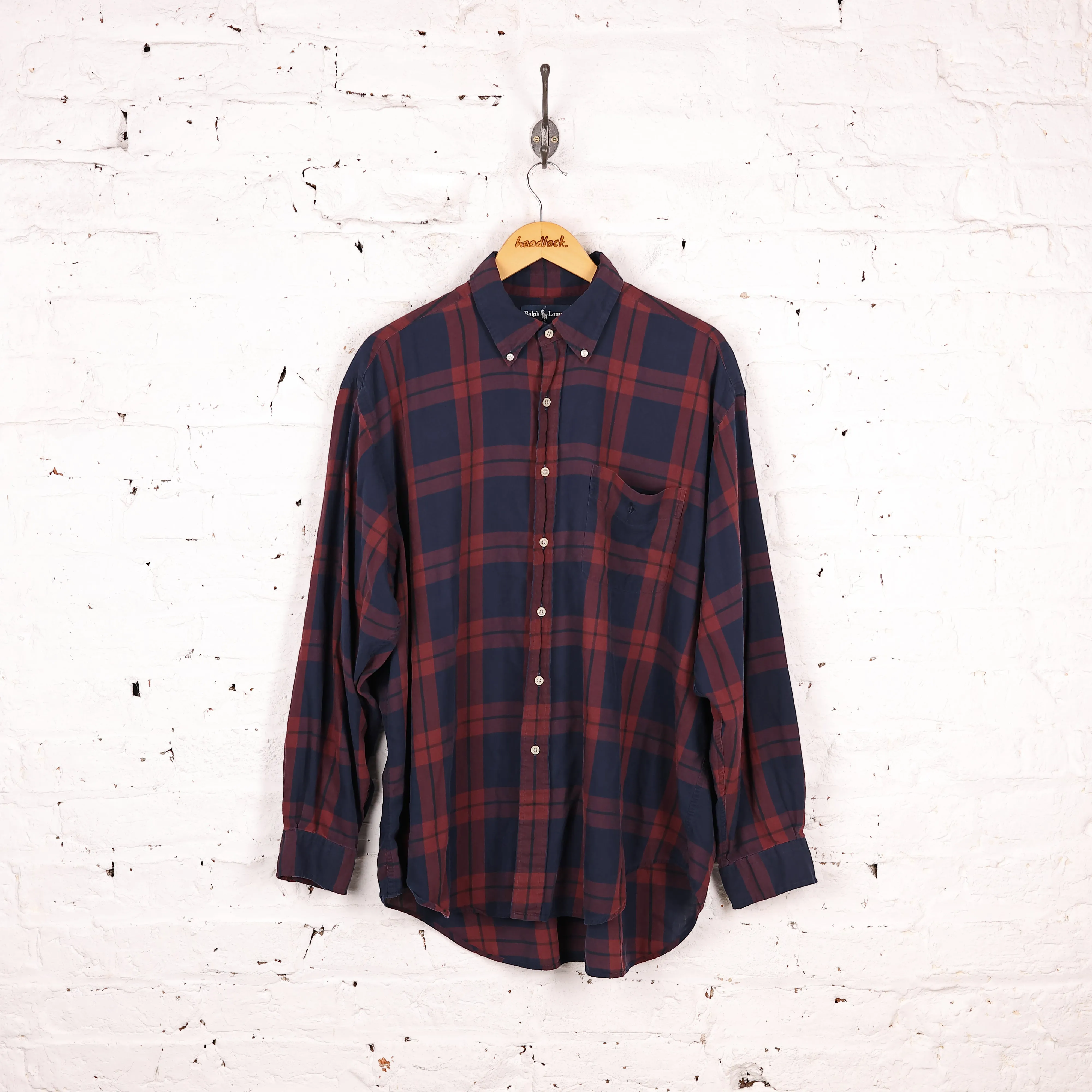Ralph Lauren Big Shirt Check Shirt - Blue - L
