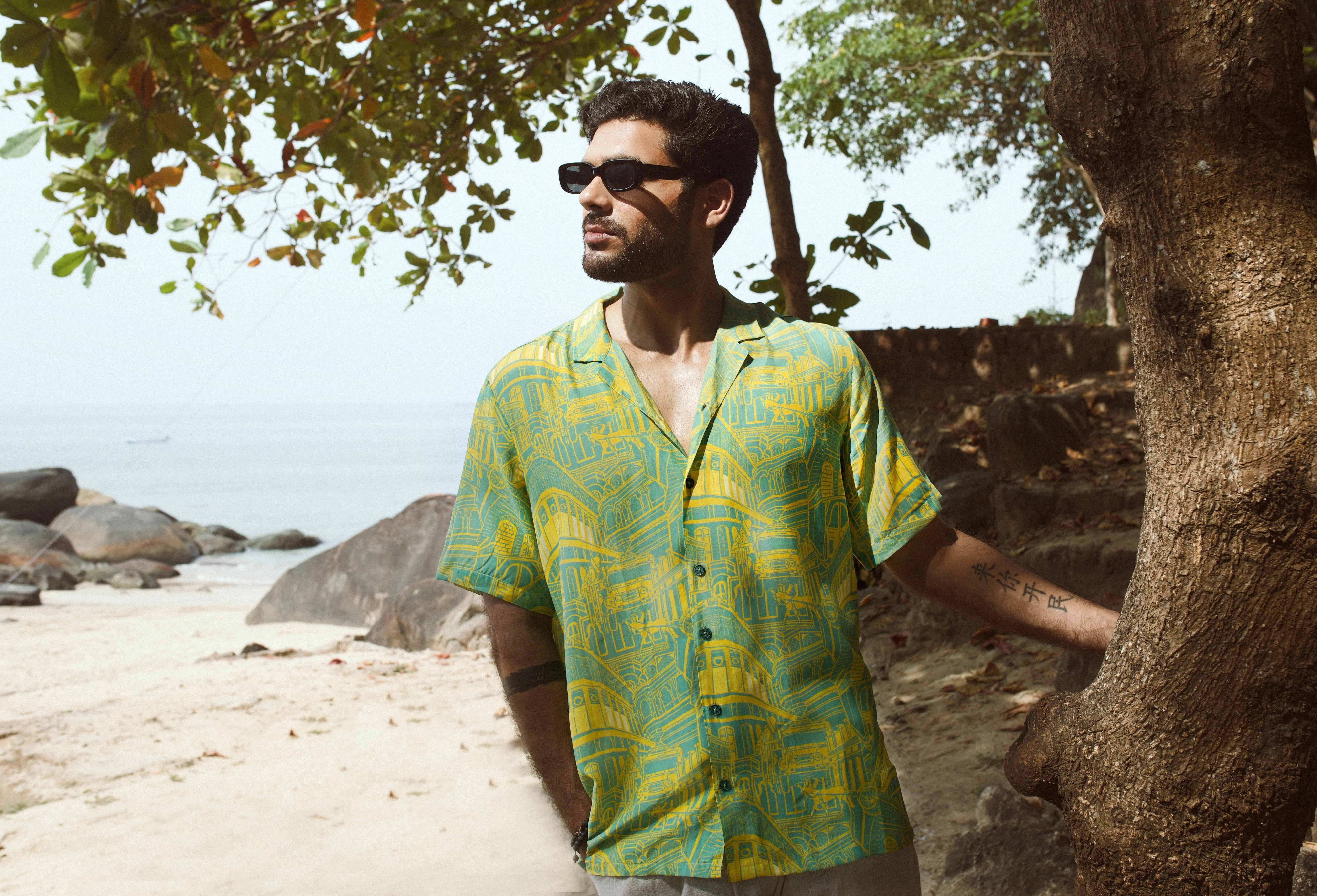 Rampuria Havelis seagreen Oversize Shirt