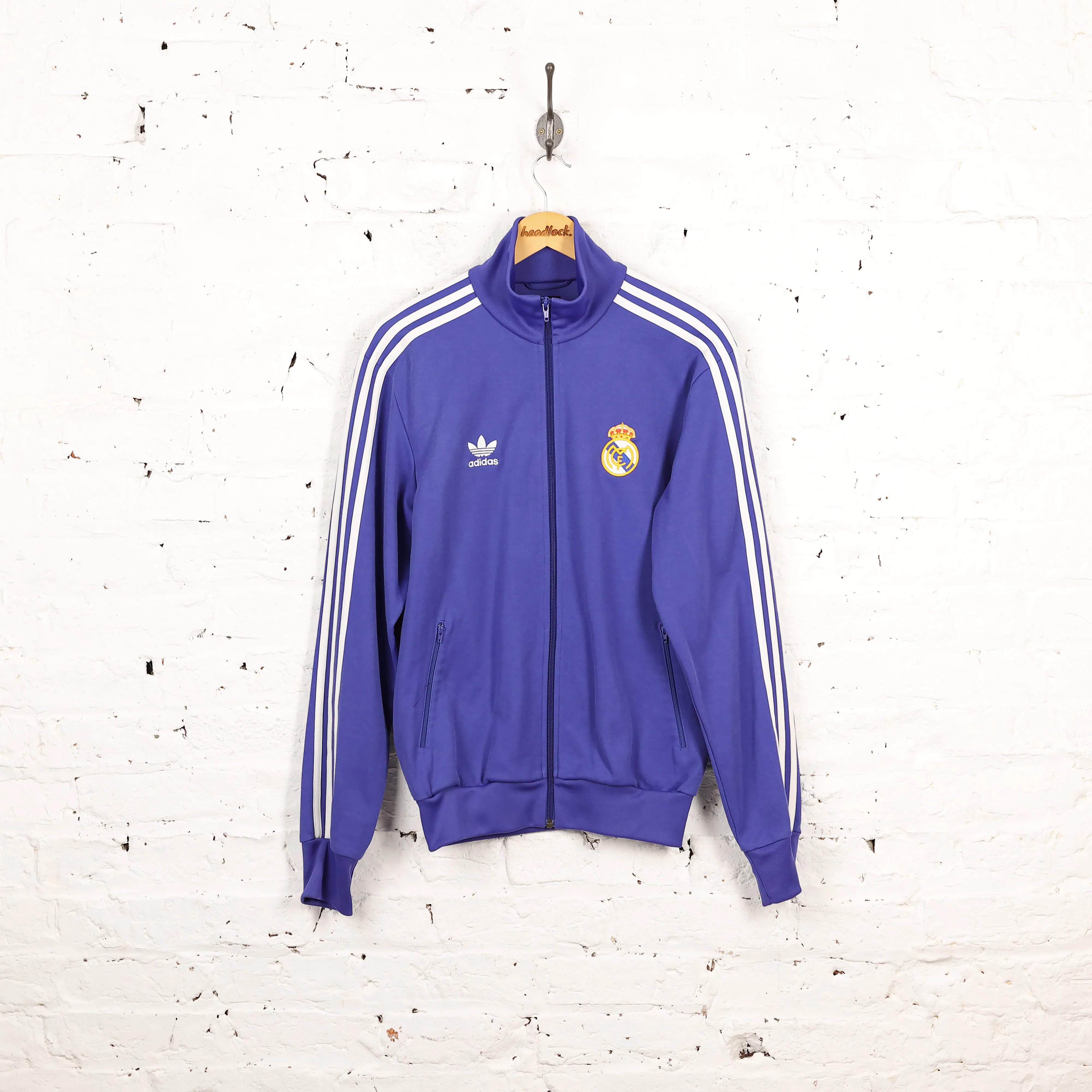 Real Madrid Adidas Tracksuit Top Jacket - Purple - M