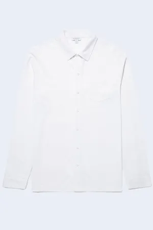 Riviera Long Sleeve Button Down Shirt in White