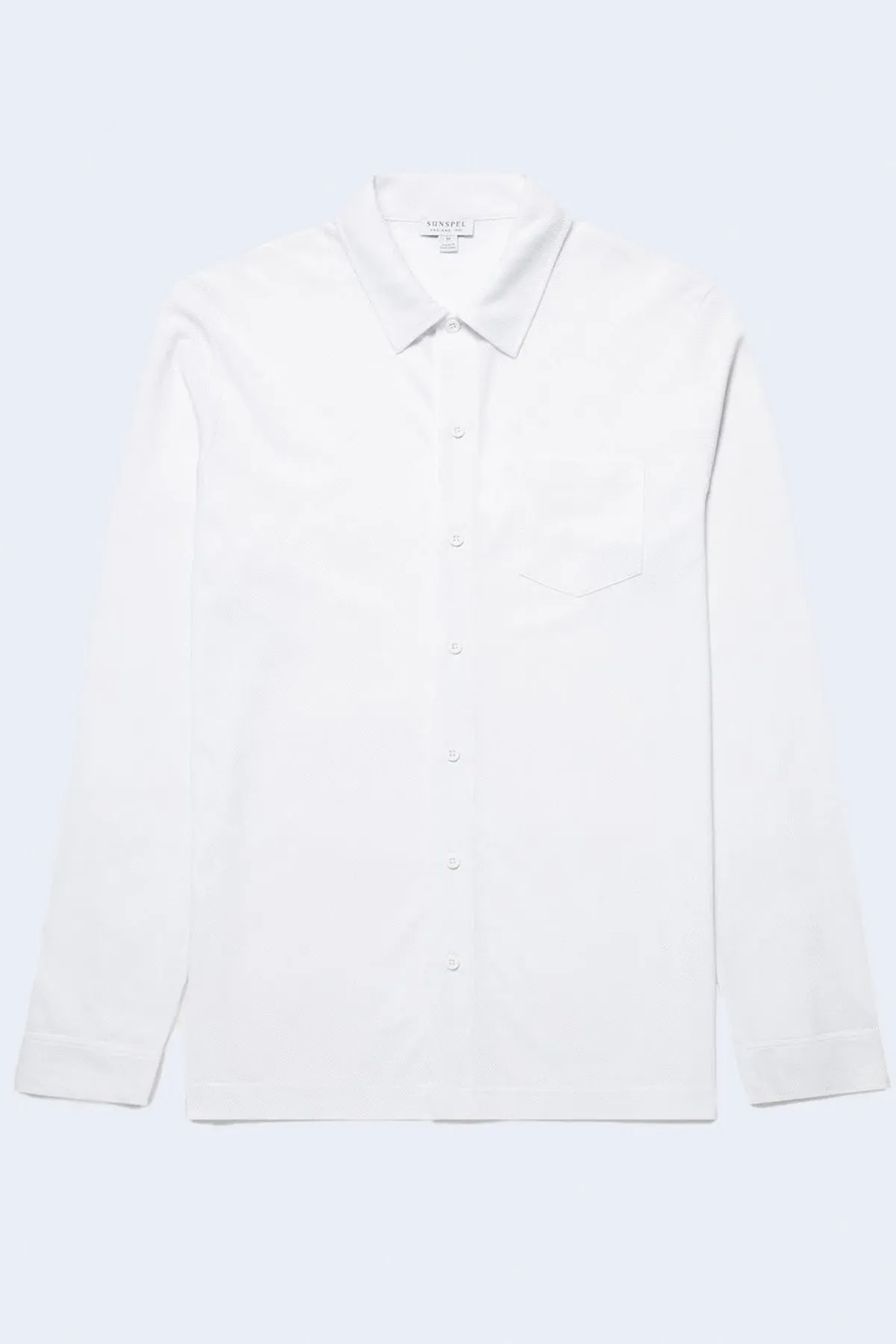 Riviera Long Sleeve Button Down Shirt in White