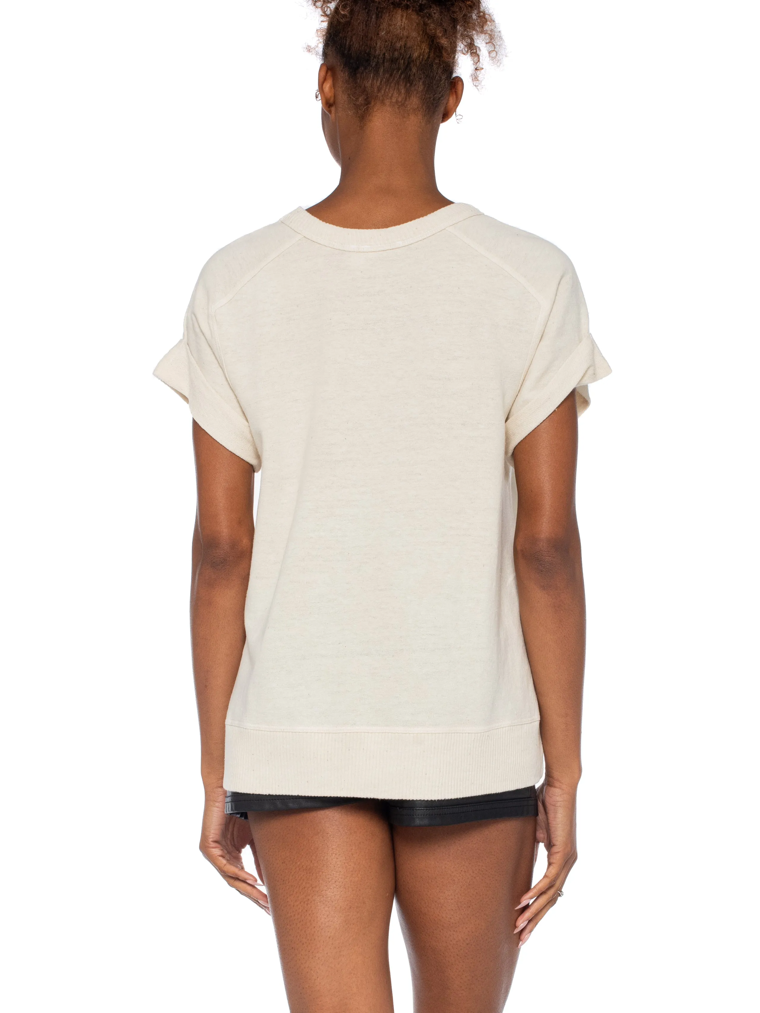 Roll Sleeve Crew Shrunken Sweatshirt