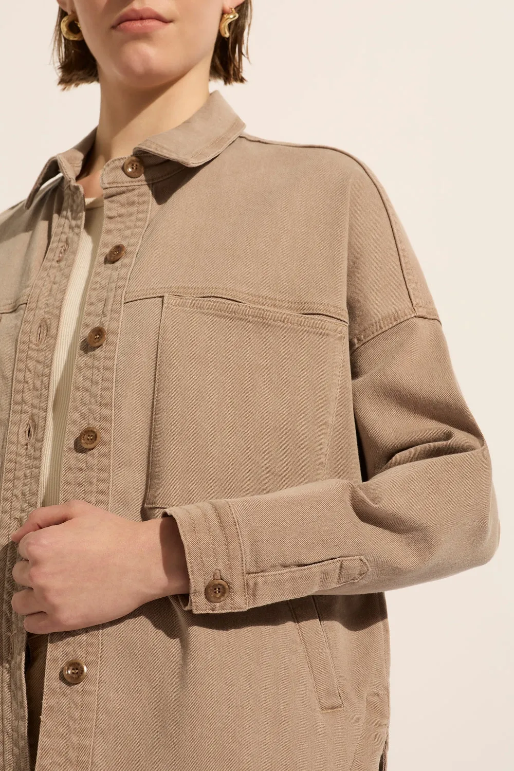 Rosa Twill Jacket Mushroom