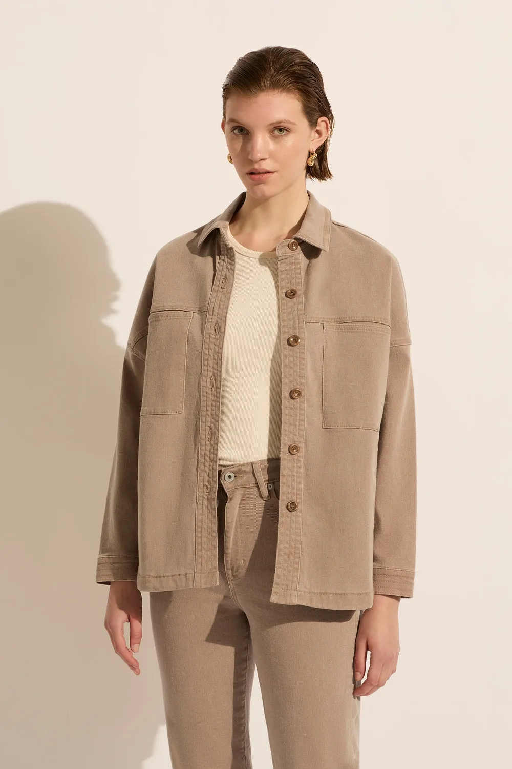 Rosa Twill Jacket Mushroom