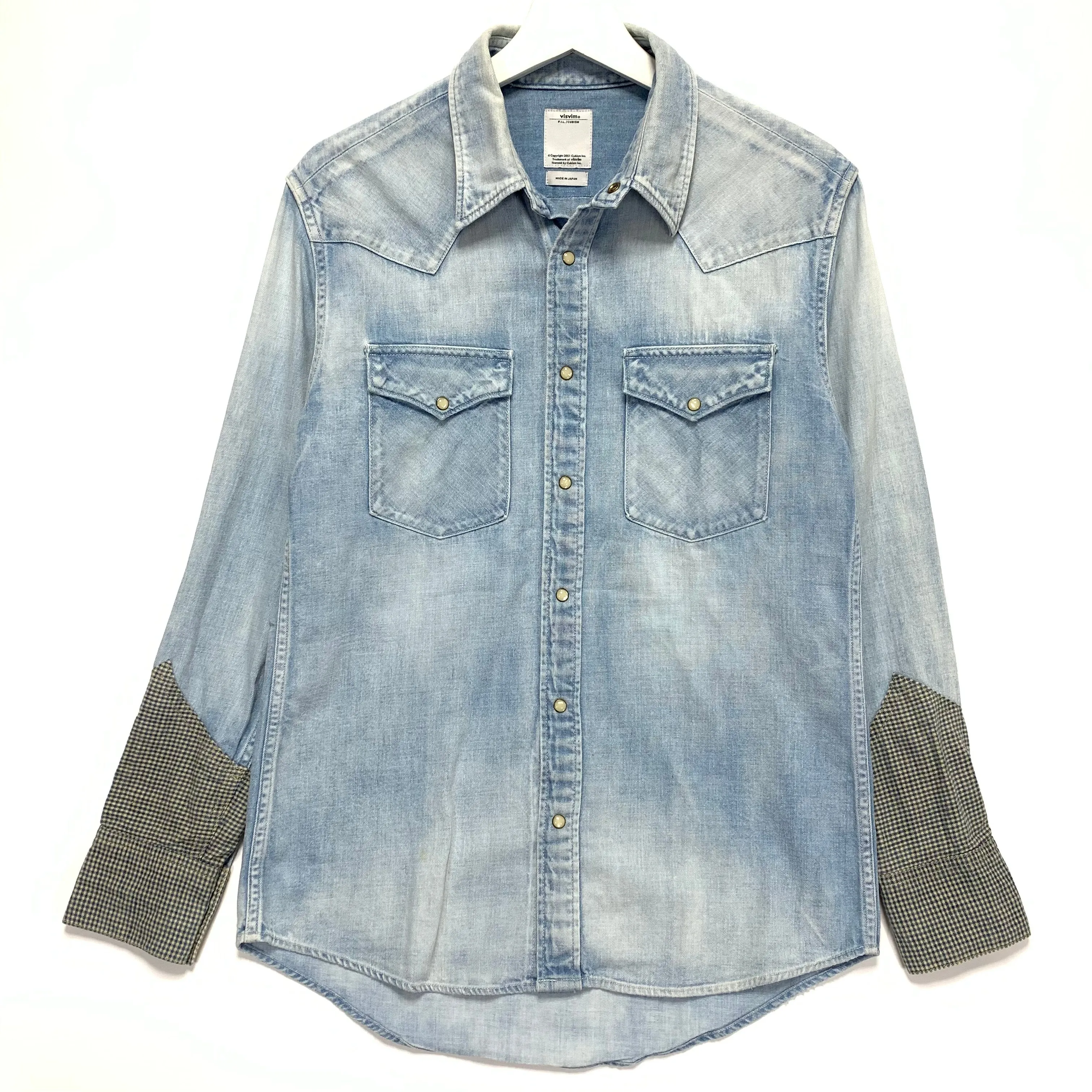 [S] Visvim 14SS Social Sculpture Shirt Damaged Indigo Check