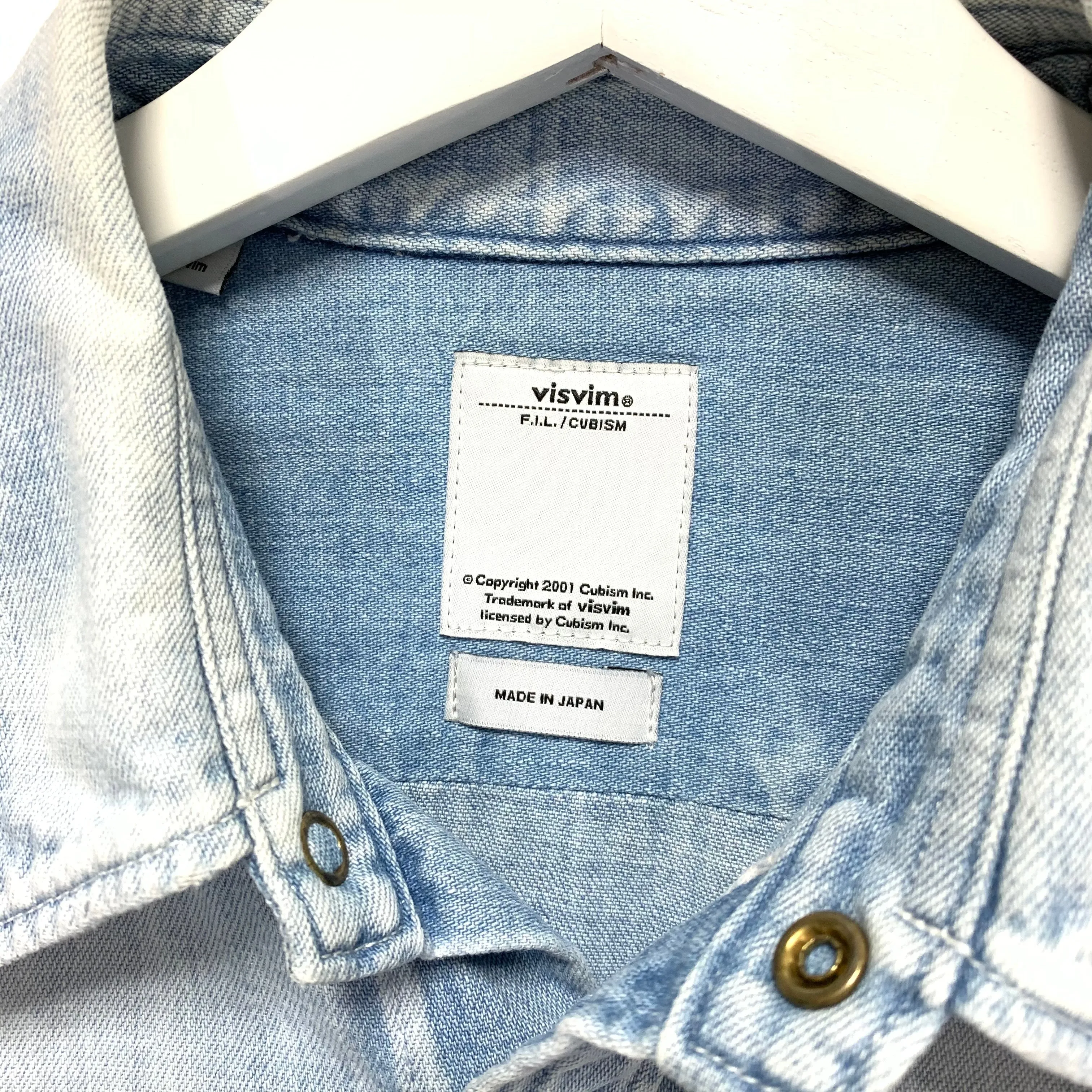 [S] Visvim 14SS Social Sculpture Shirt Damaged Indigo Check
