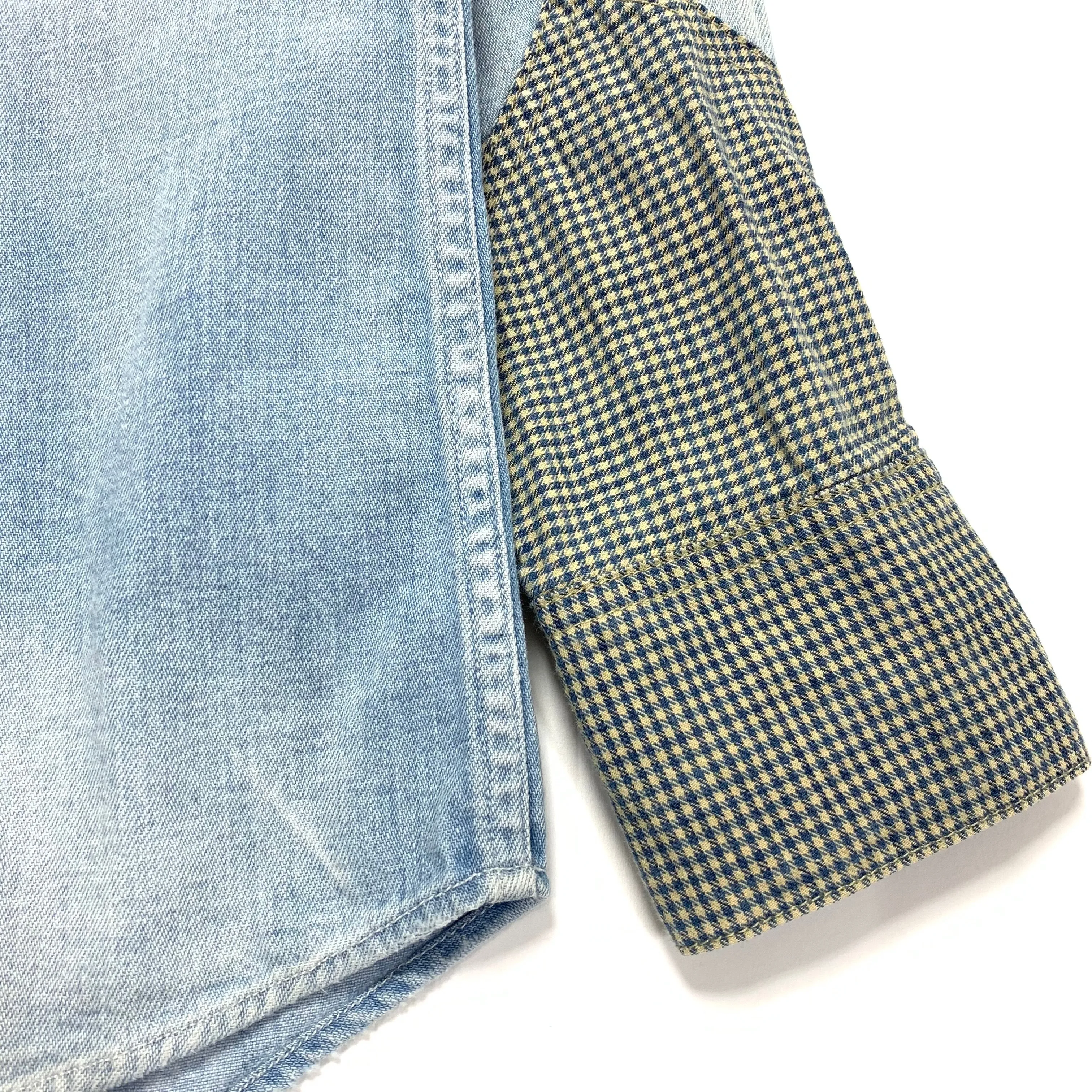 [S] Visvim 14SS Social Sculpture Shirt Damaged Indigo Check