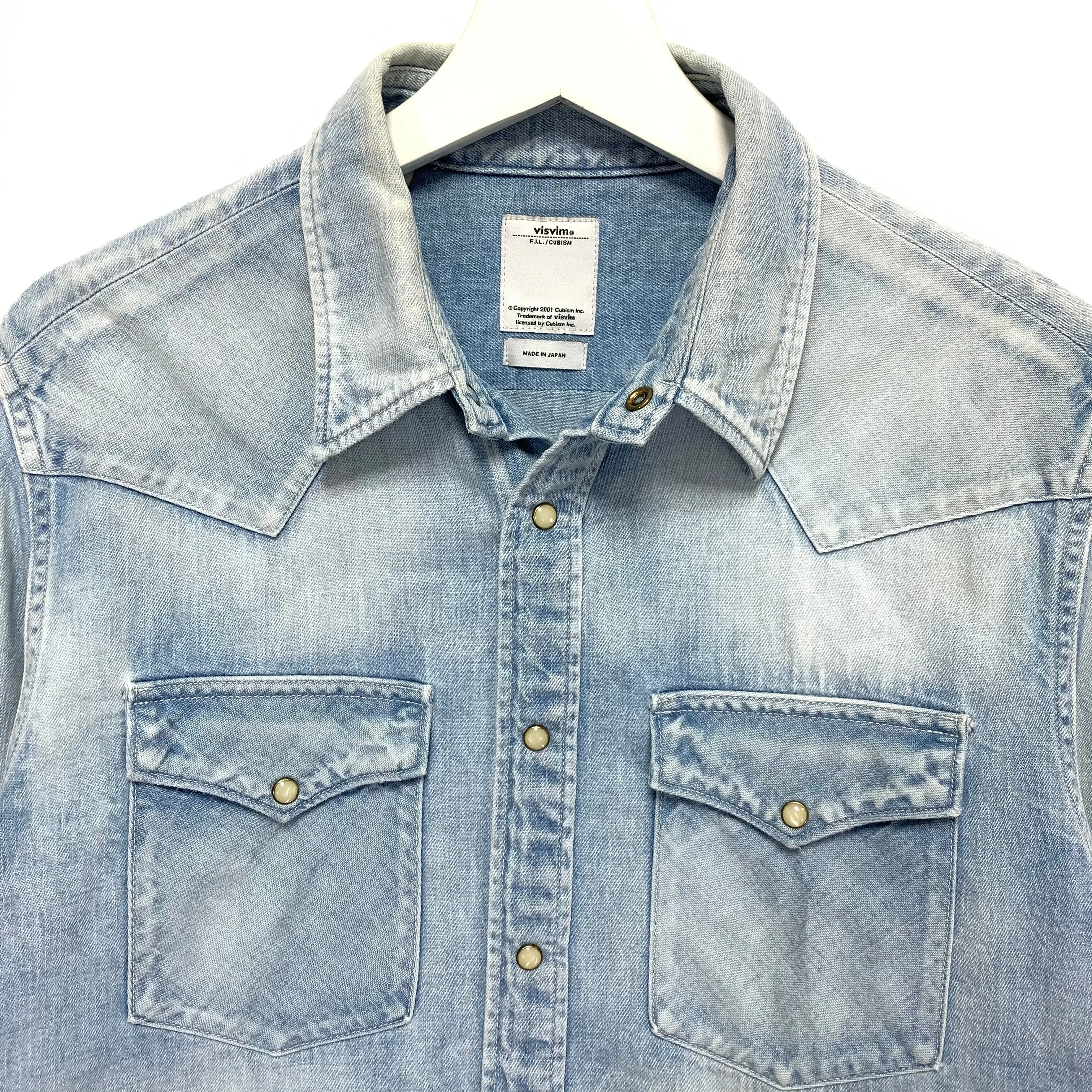 [S] Visvim 14SS Social Sculpture Shirt Damaged Indigo Check