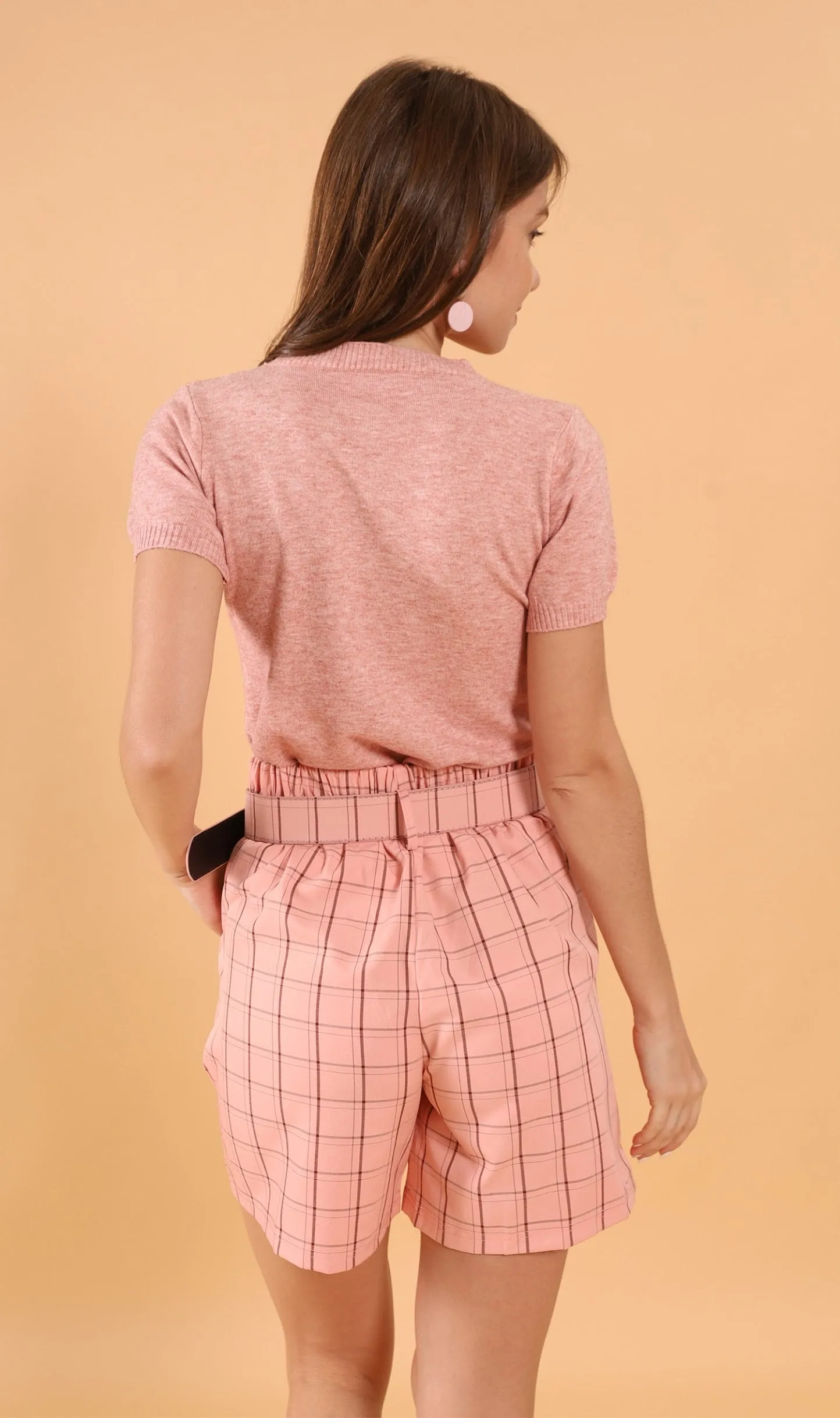 SAM Crew-Neck Knit Top (Pink)