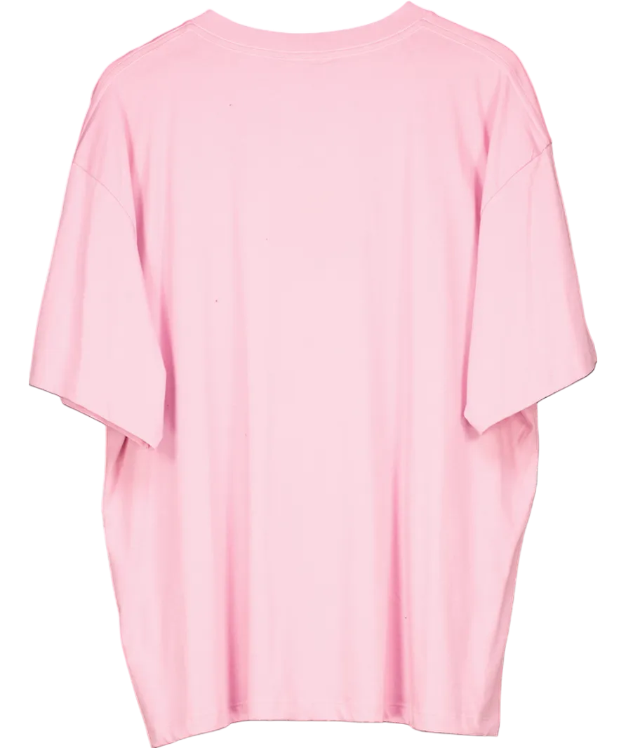 Sandro Pink Rubber Logo Patch T-shirt UK XXL