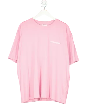 Sandro Pink Rubber Logo Patch T-shirt UK XXL