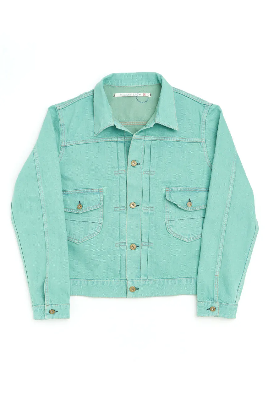 Scarti Lab Type 2 Jacket 703-ST820 Distressed Denim Green