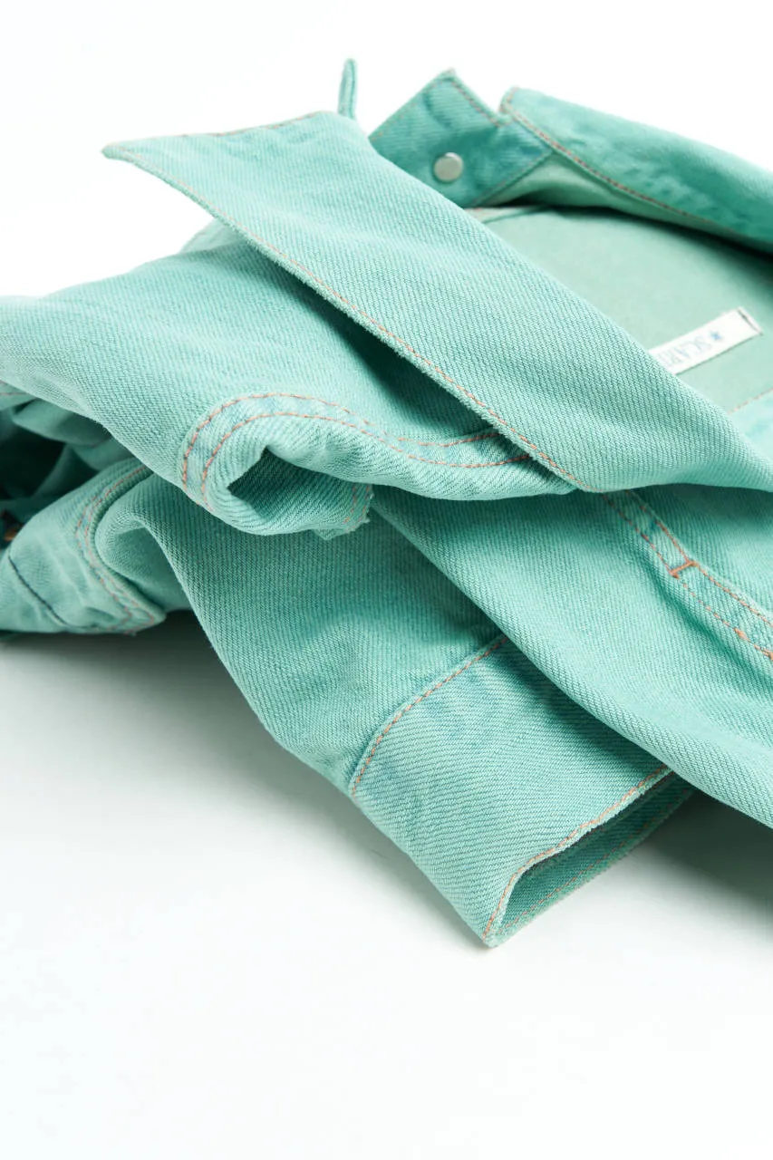 Scarti Lab Type 2 Jacket 703-ST820 Distressed Denim Green