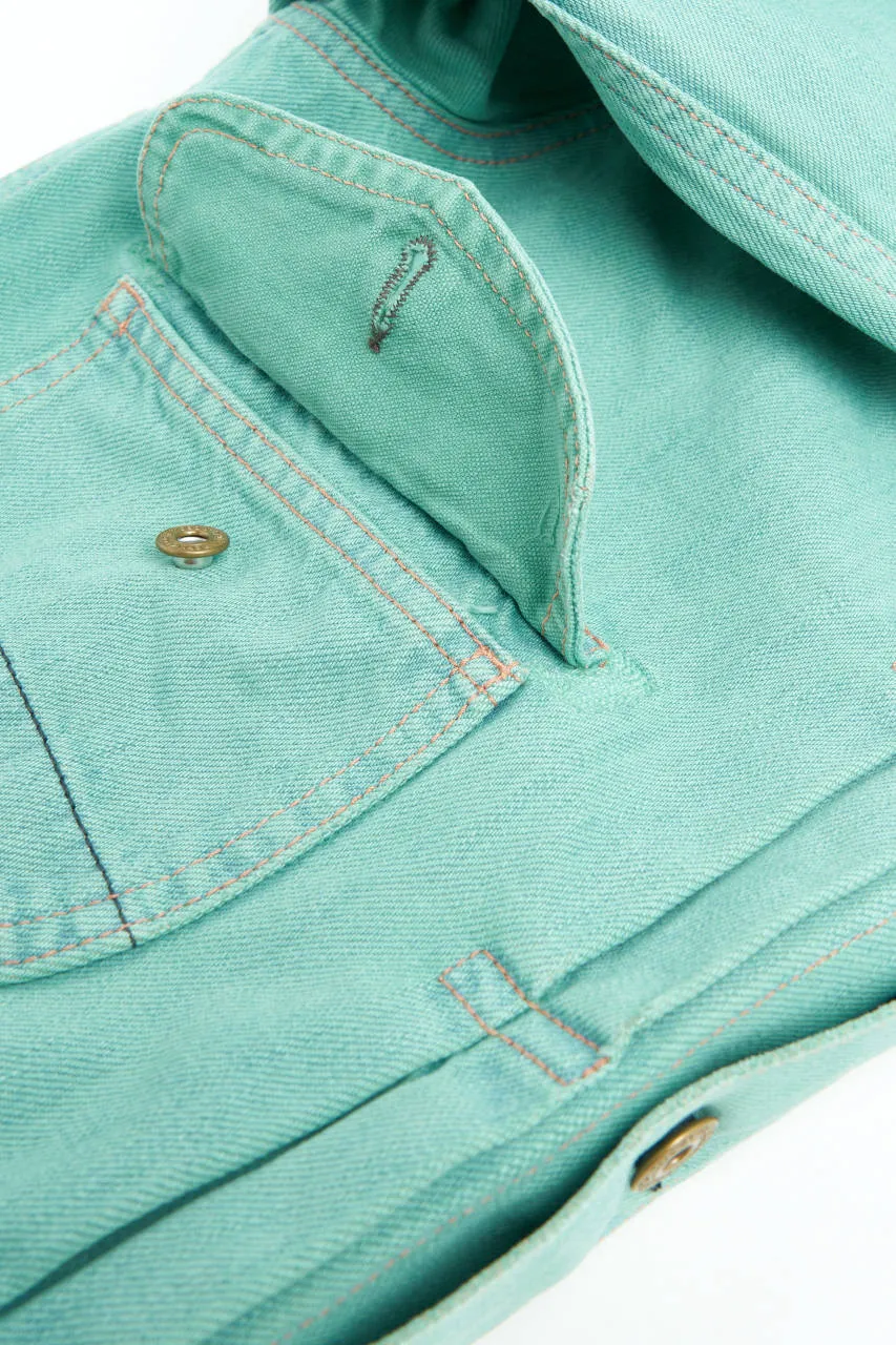 Scarti Lab Type 2 Jacket 703-ST820 Distressed Denim Green