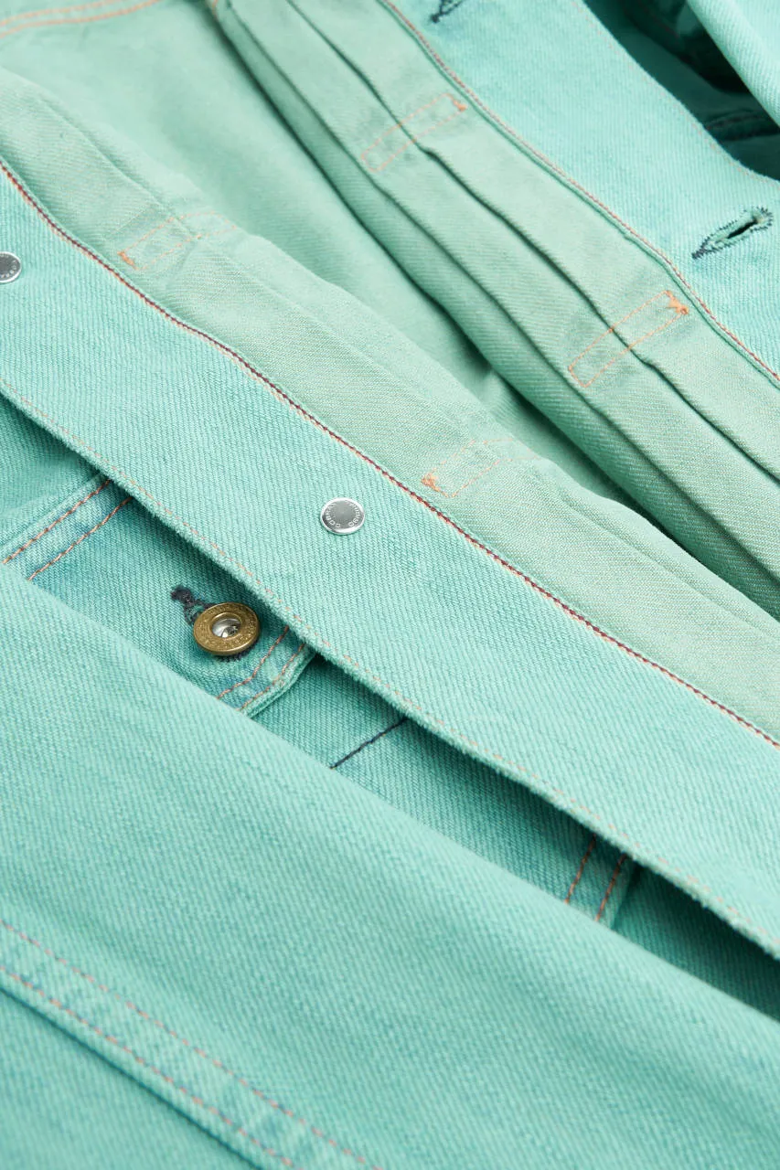 Scarti Lab Type 2 Jacket 703-ST820 Distressed Denim Green