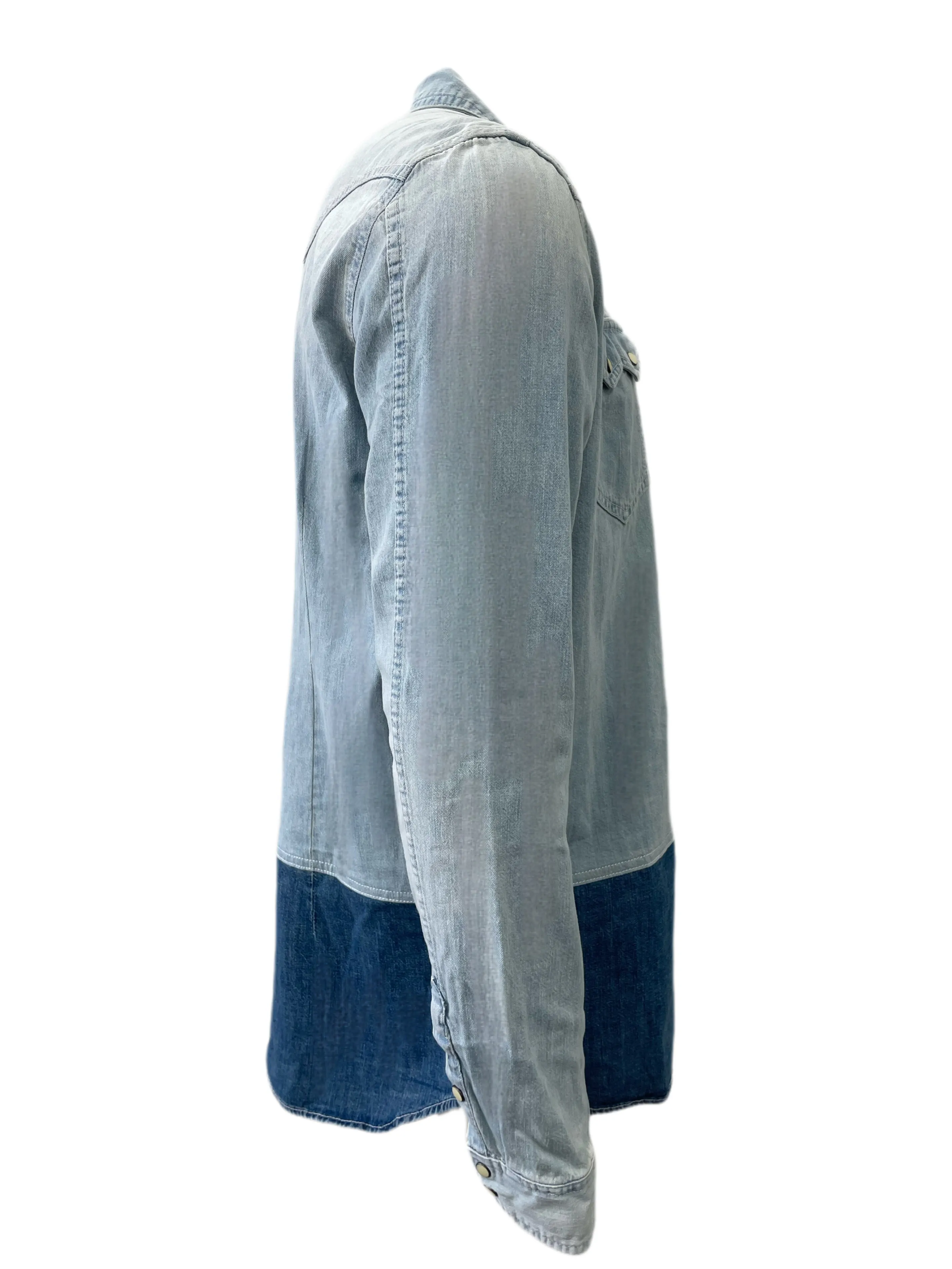SCOTCH & SODA Men's Blue Jeans Button Down Shirt #1616 XXL NWOT