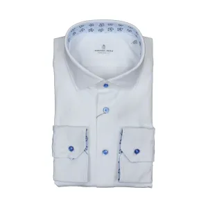 SF14918 Albini 4 Flex Shirt White with Contrast